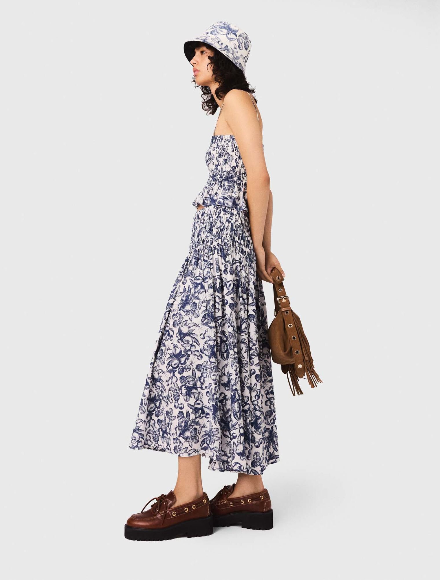 Printed maxi skirt