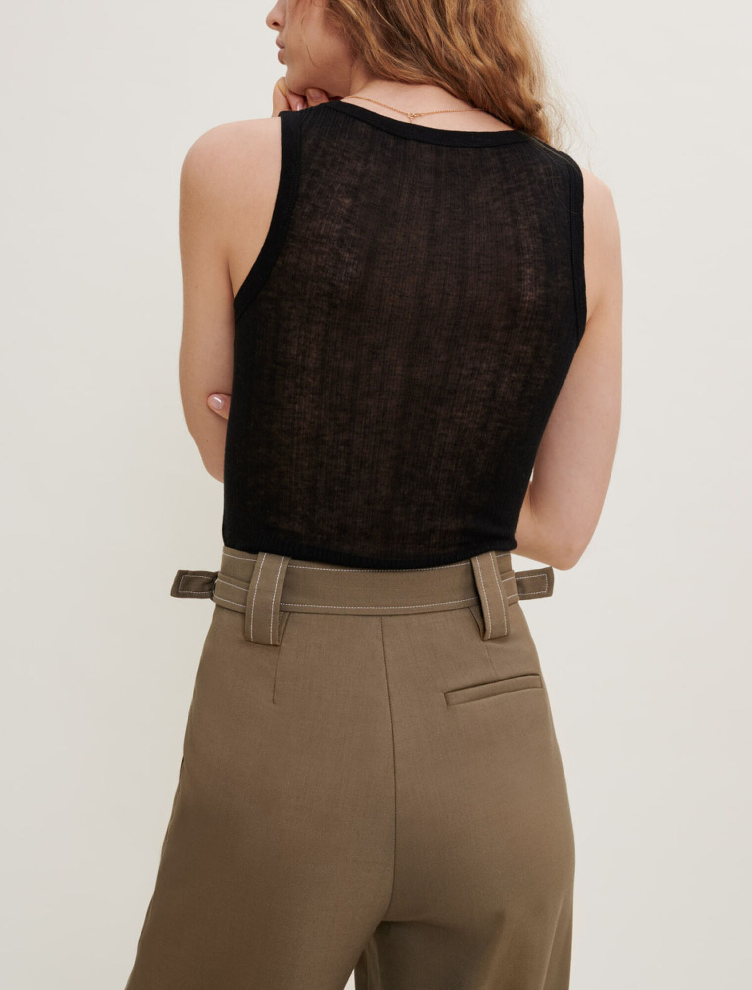 Lined thin jersey tank top