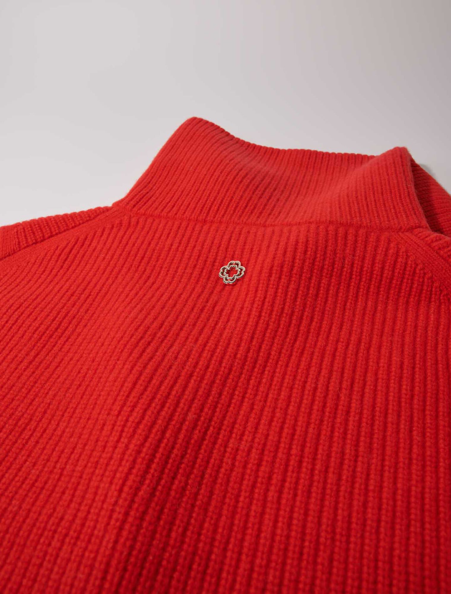 Cashmere/wool zip-up neck warmer