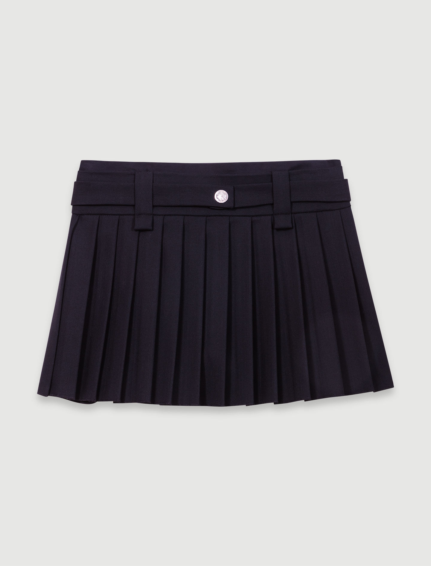 Short pleated skirt Black / Gray For Women | Maje