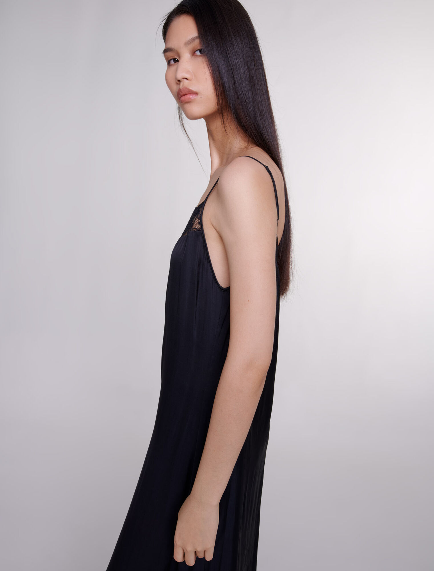 Long satin dress