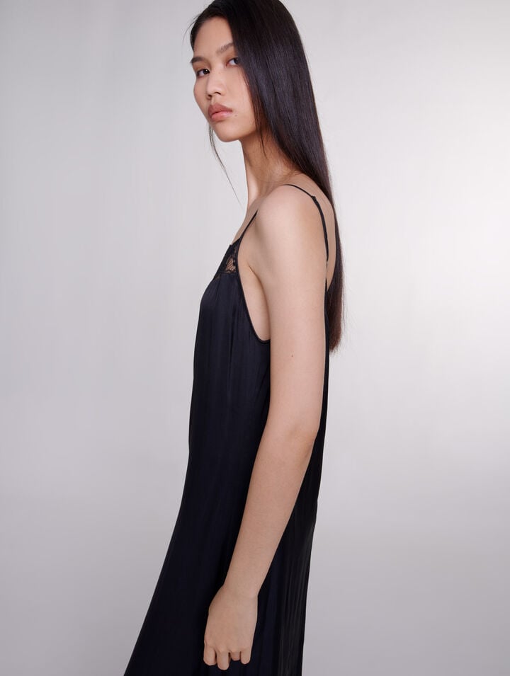 Long satin dress