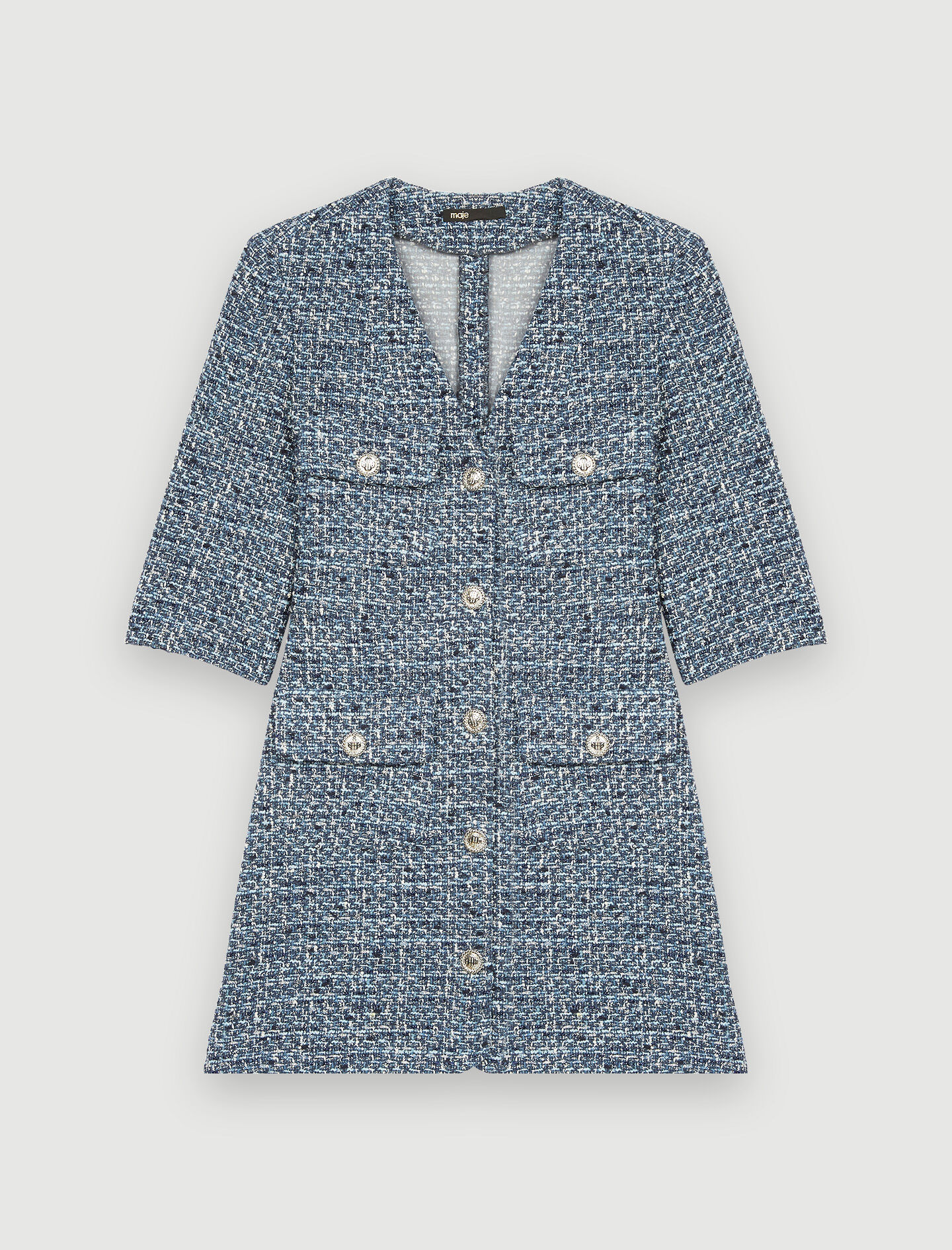 代引き人気 Short waist accentuated with dress tweed スーツ・フォーマル・ドレス