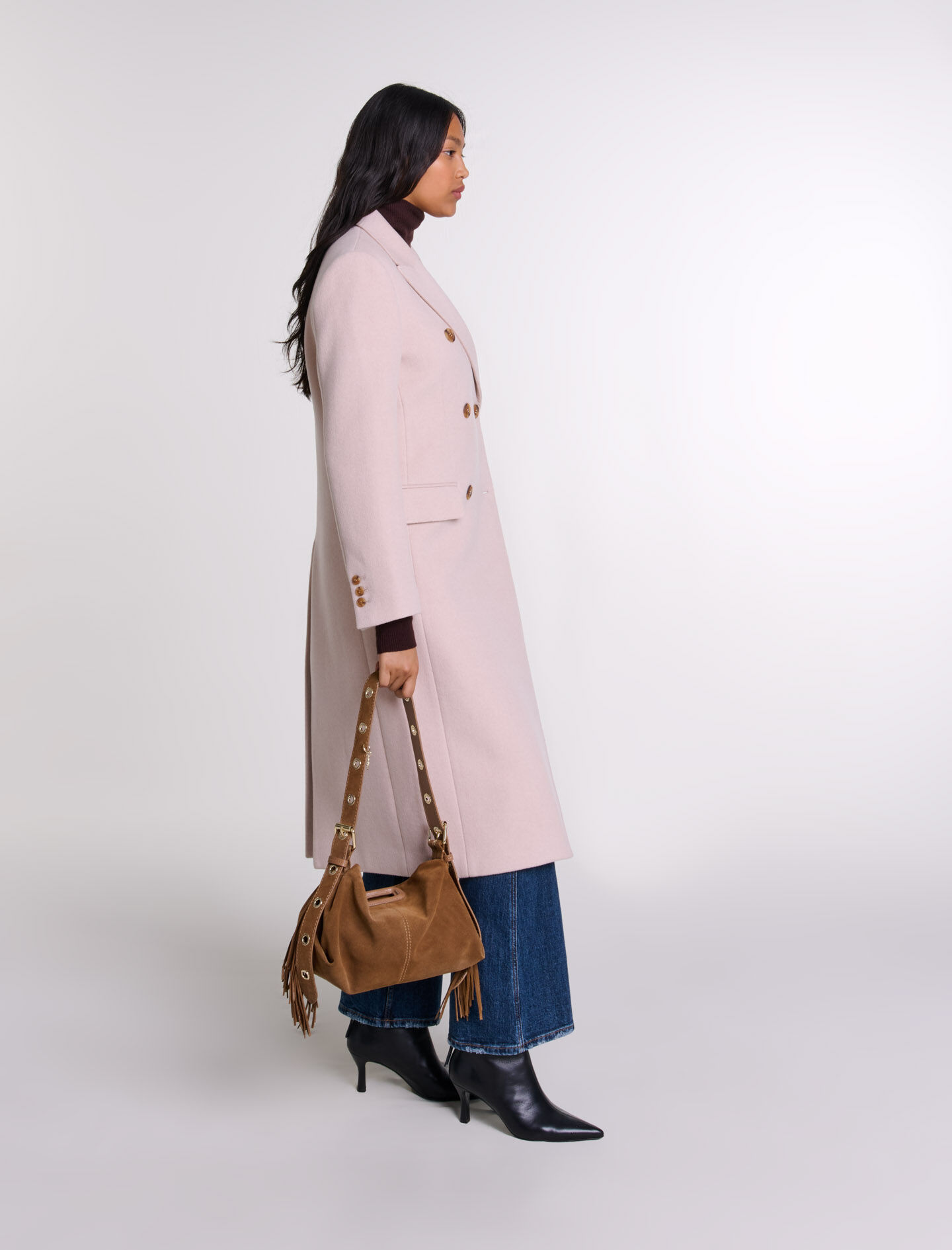 Long lined coat White For Women | Maje