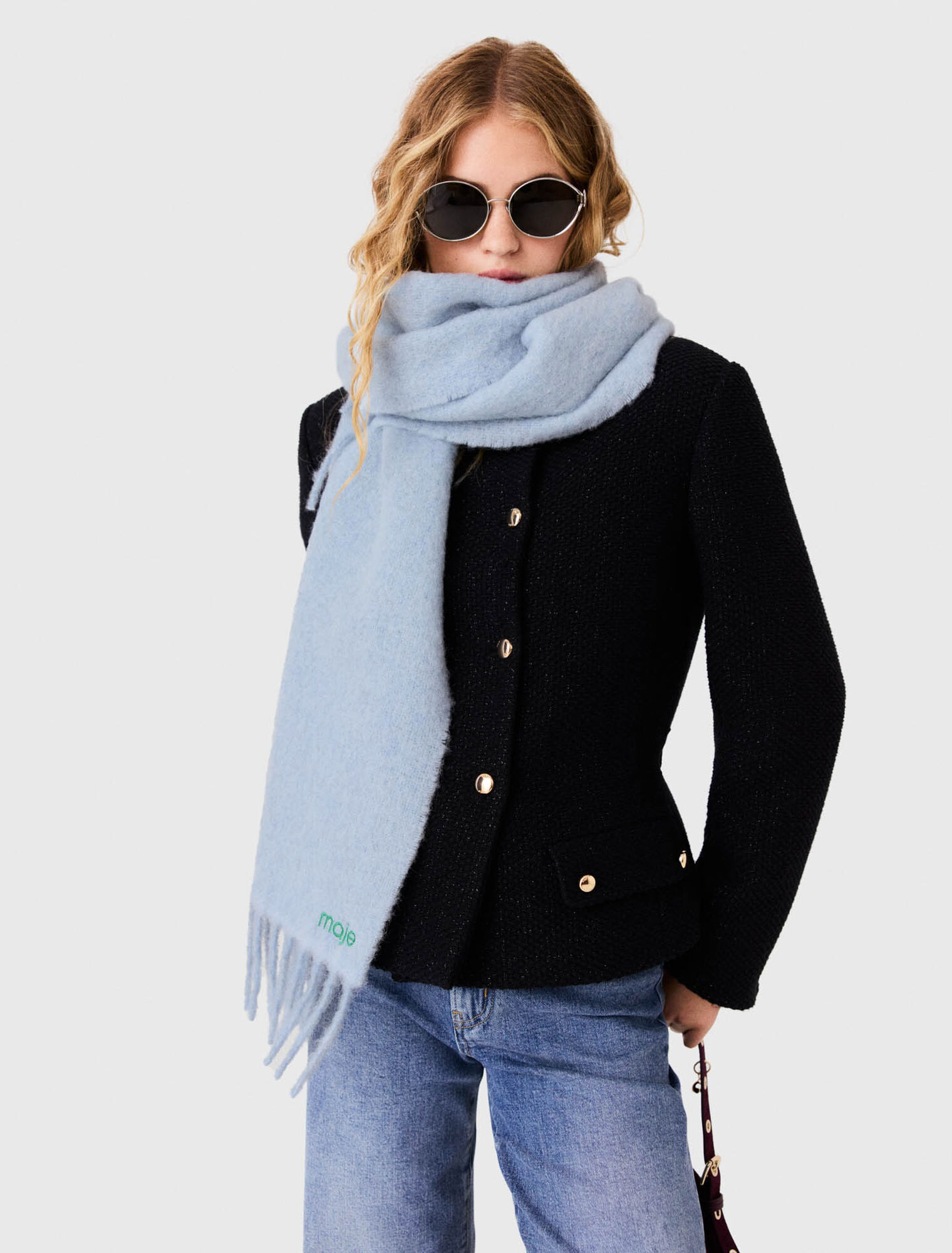 Wool and alpaca blend scarf