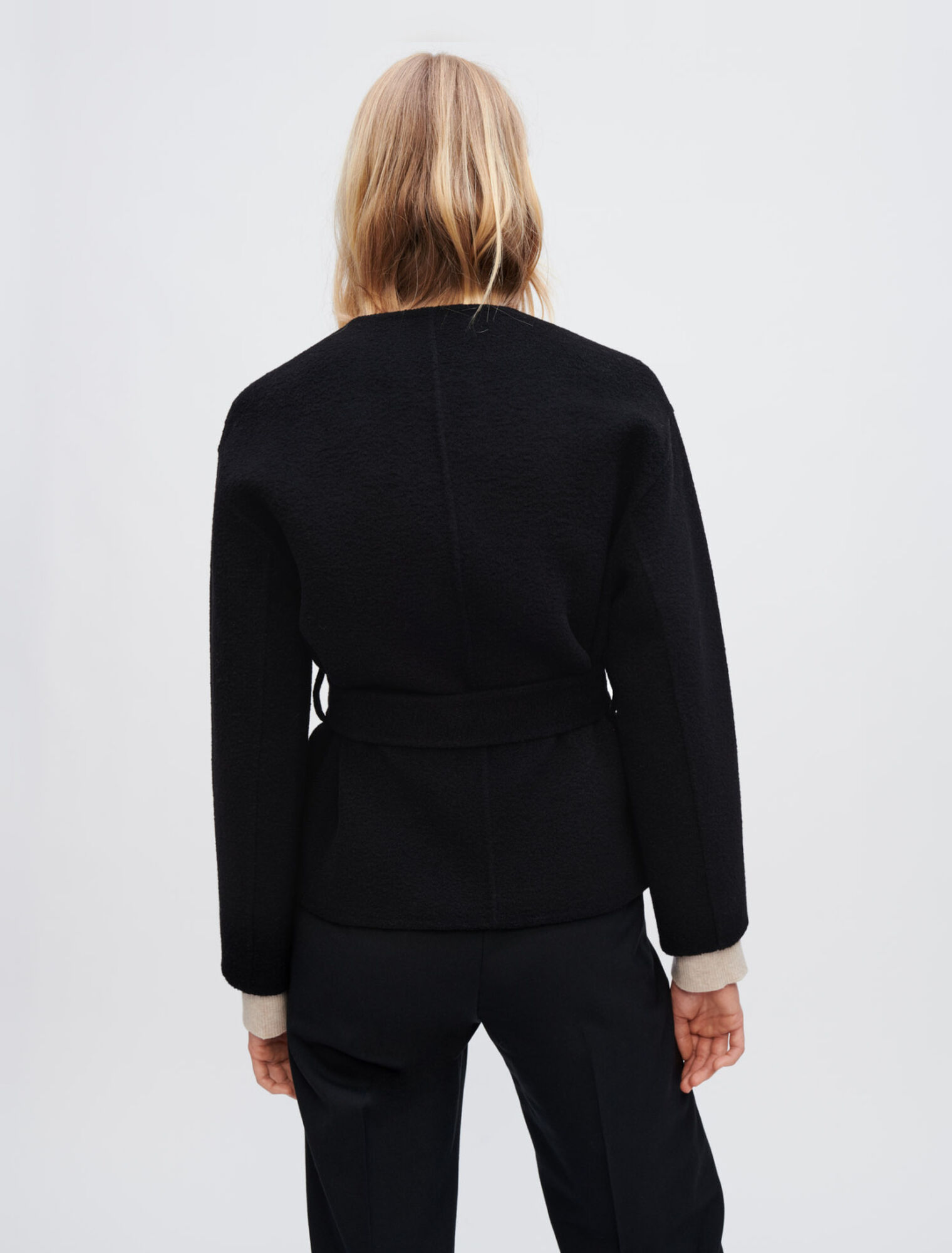Textured double-faced coat