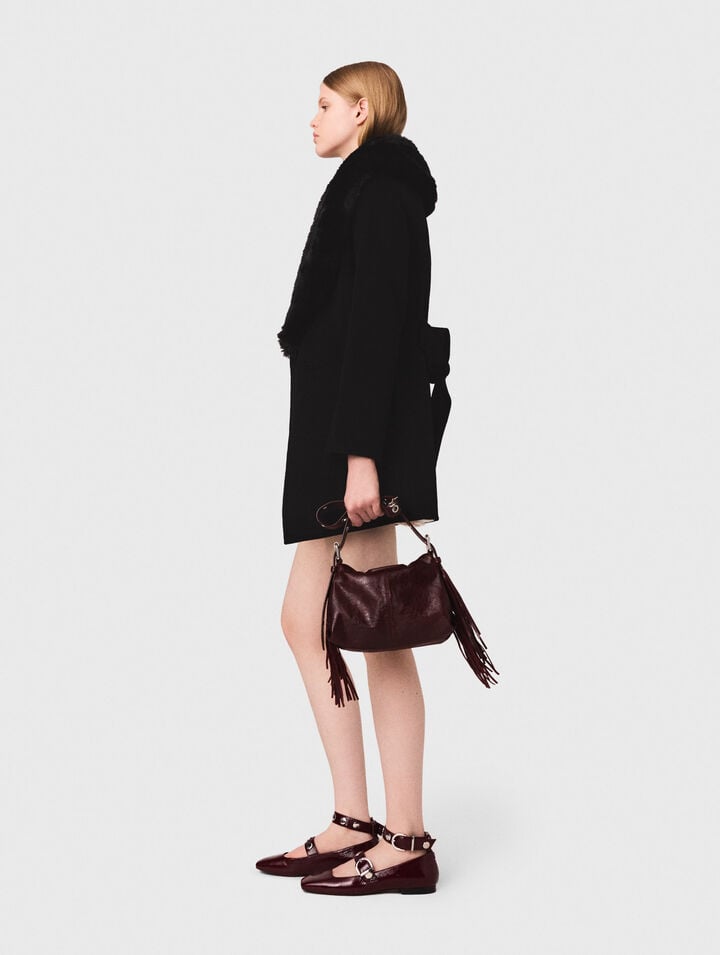 Double-faced mid-length coat