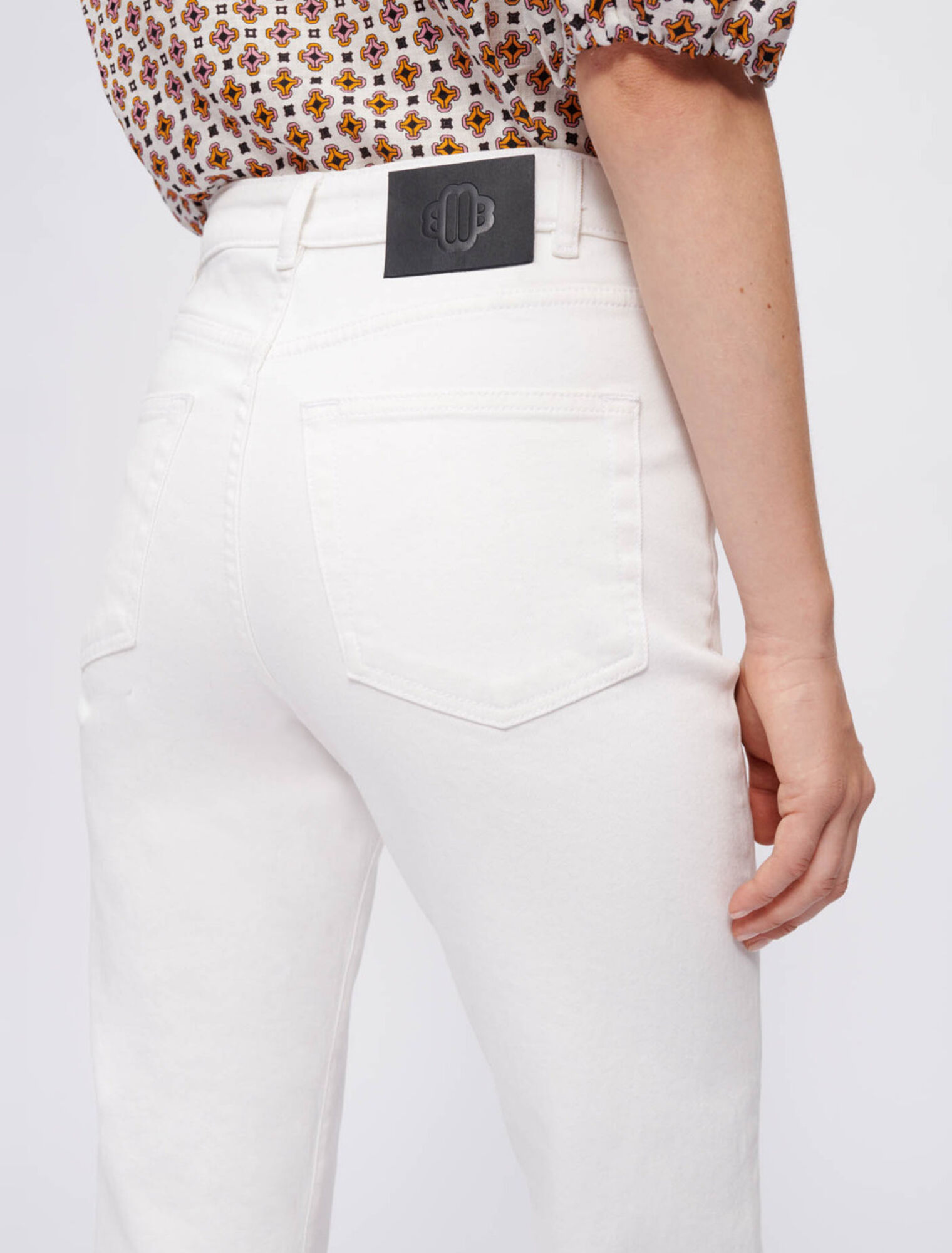 Straight white jeans