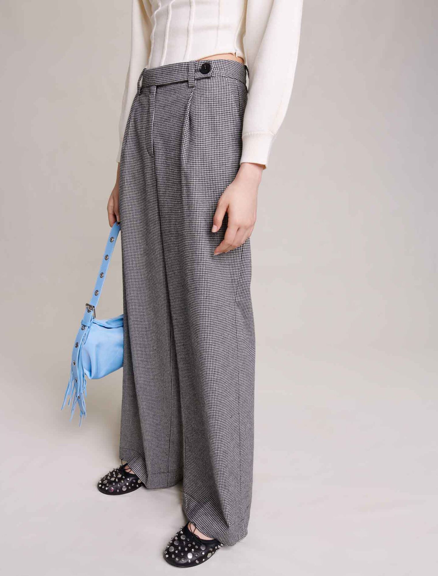 Wide-leg suit trousers