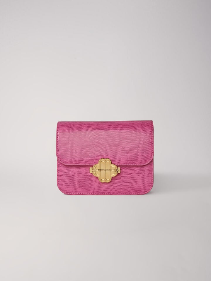 Clover bag in lizard-effect leather