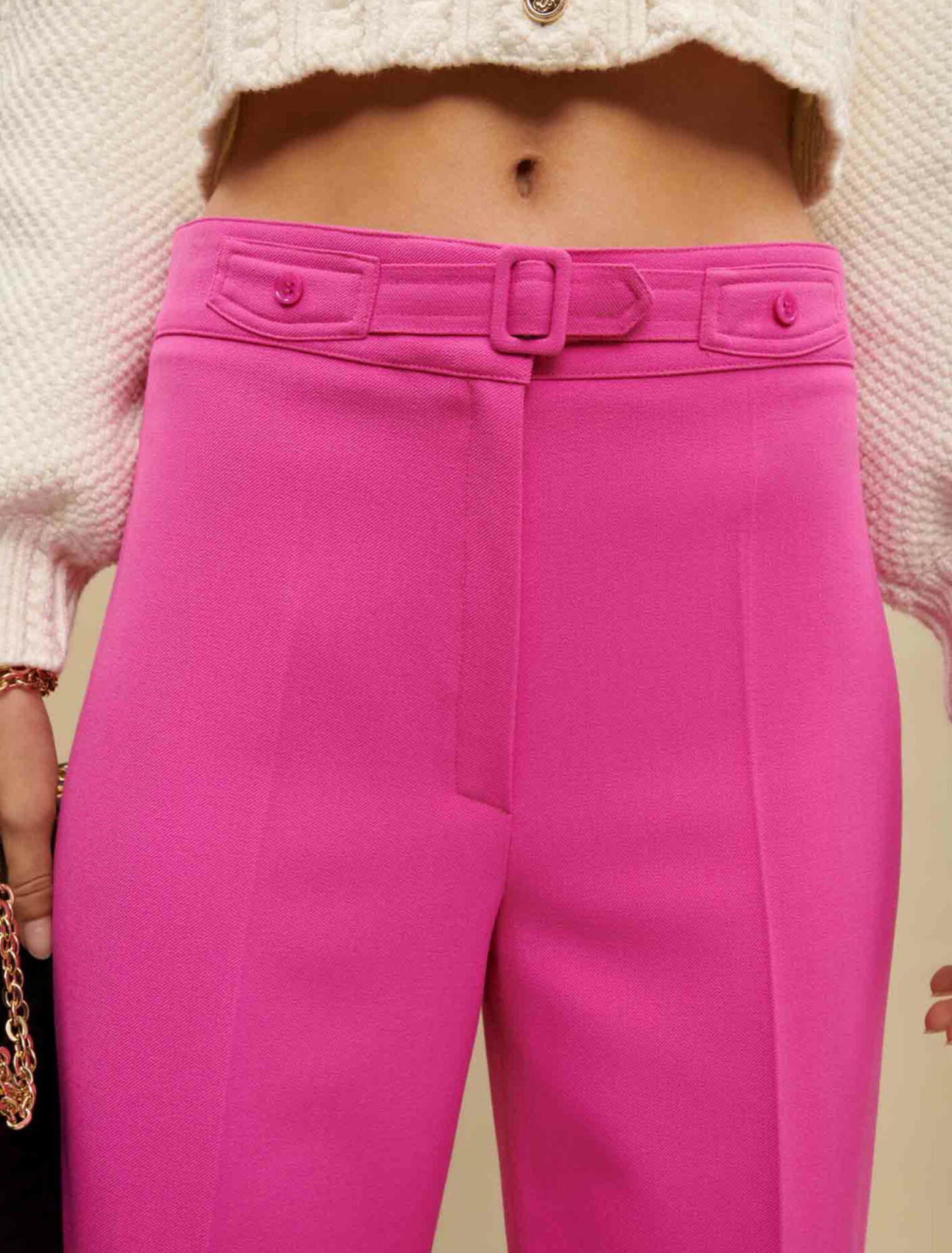 Wide-leg suit pants