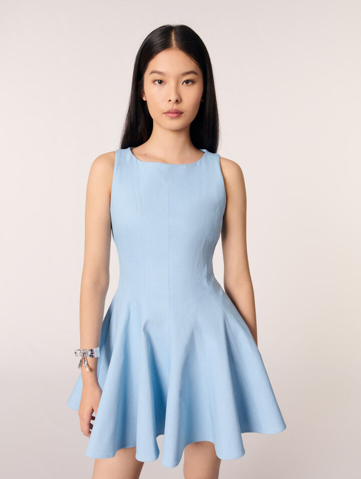 Mini flared cotton dress