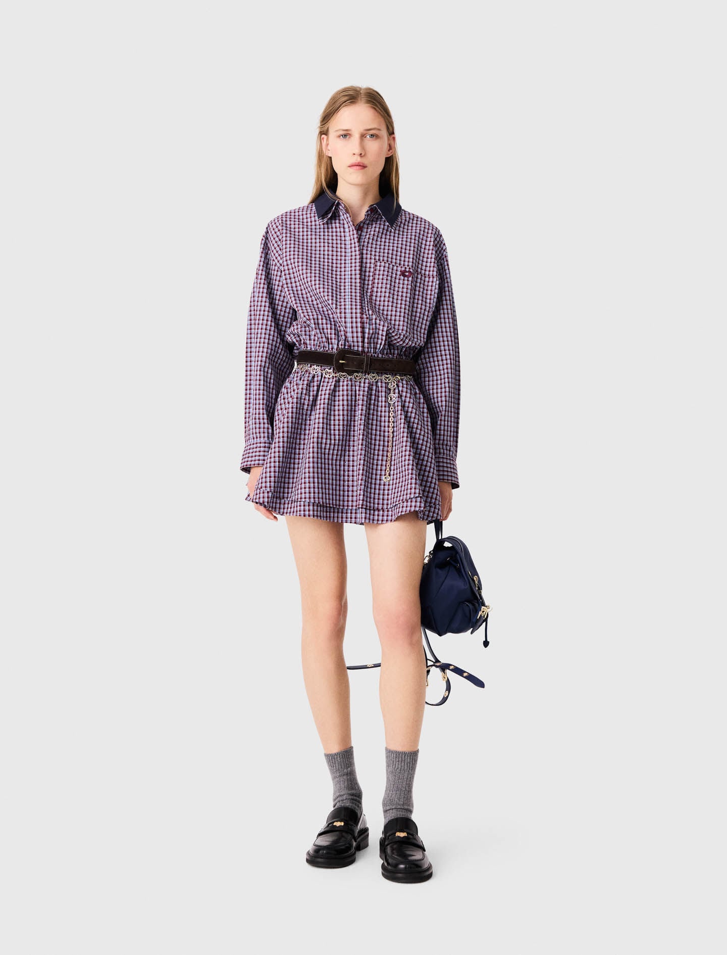 Flared shirt dress Blue For Women | Maje
