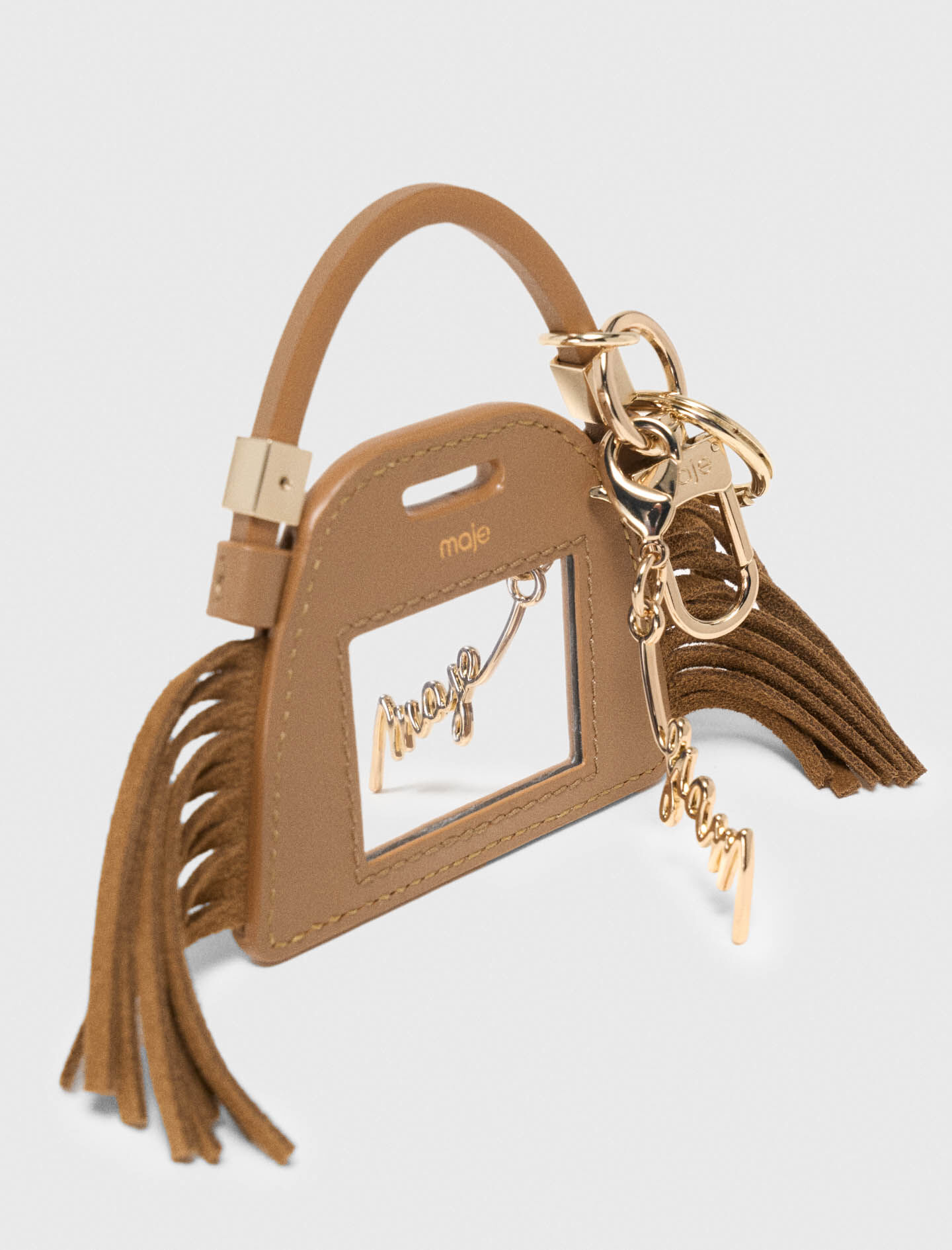 マミー Miss M mini mirror bag charm Brown For Women | Maje