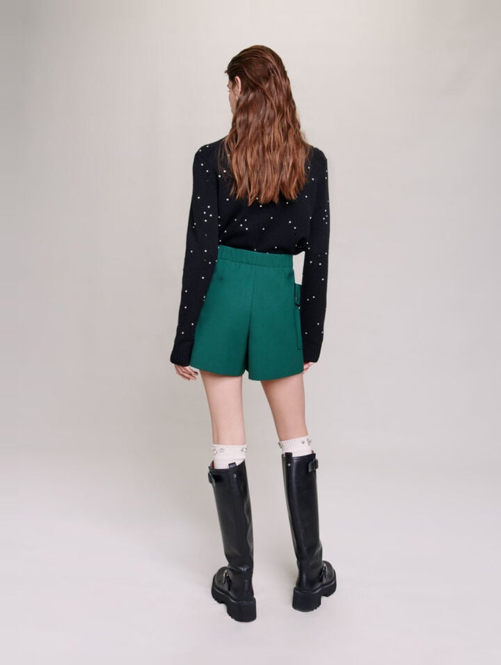 Structured shorts with pockets
