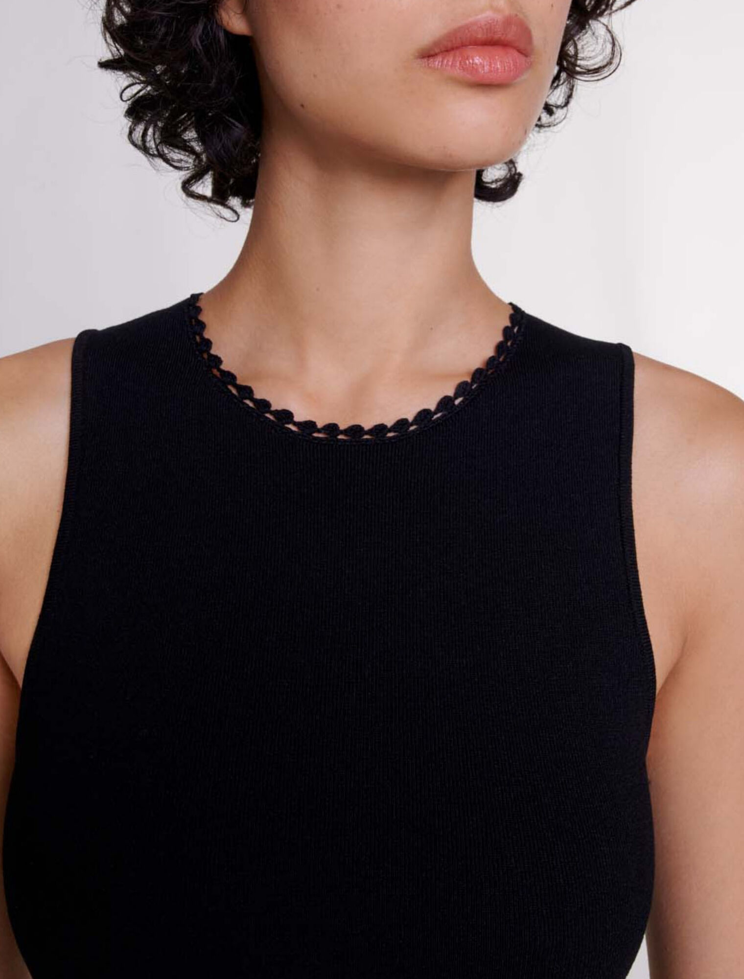 Cutaway knit maxi dress