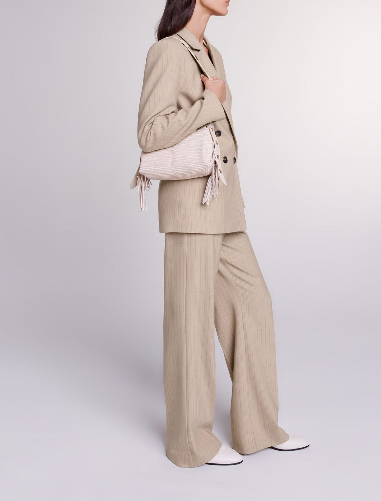 Striped suit jacket