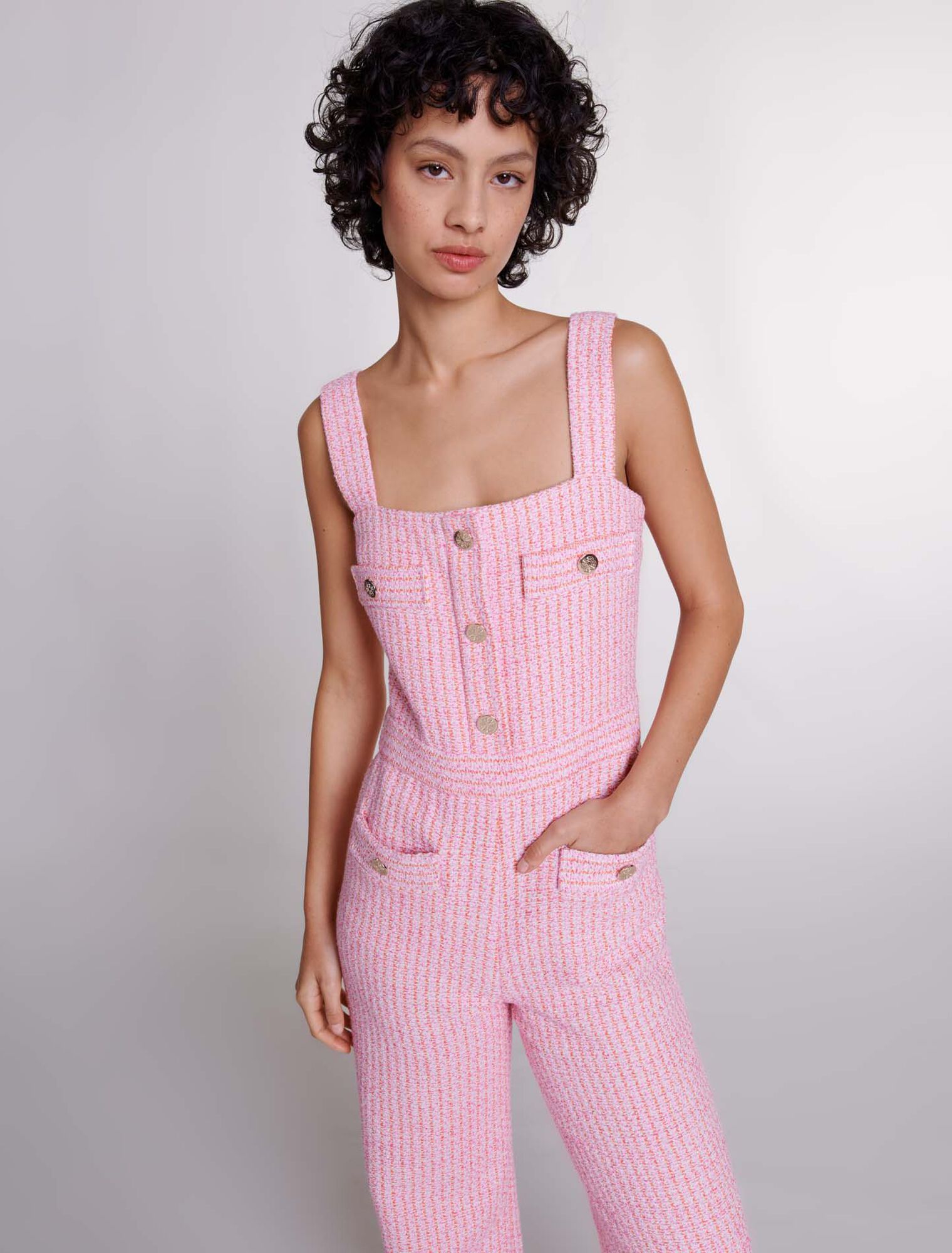 Tweed dungarees