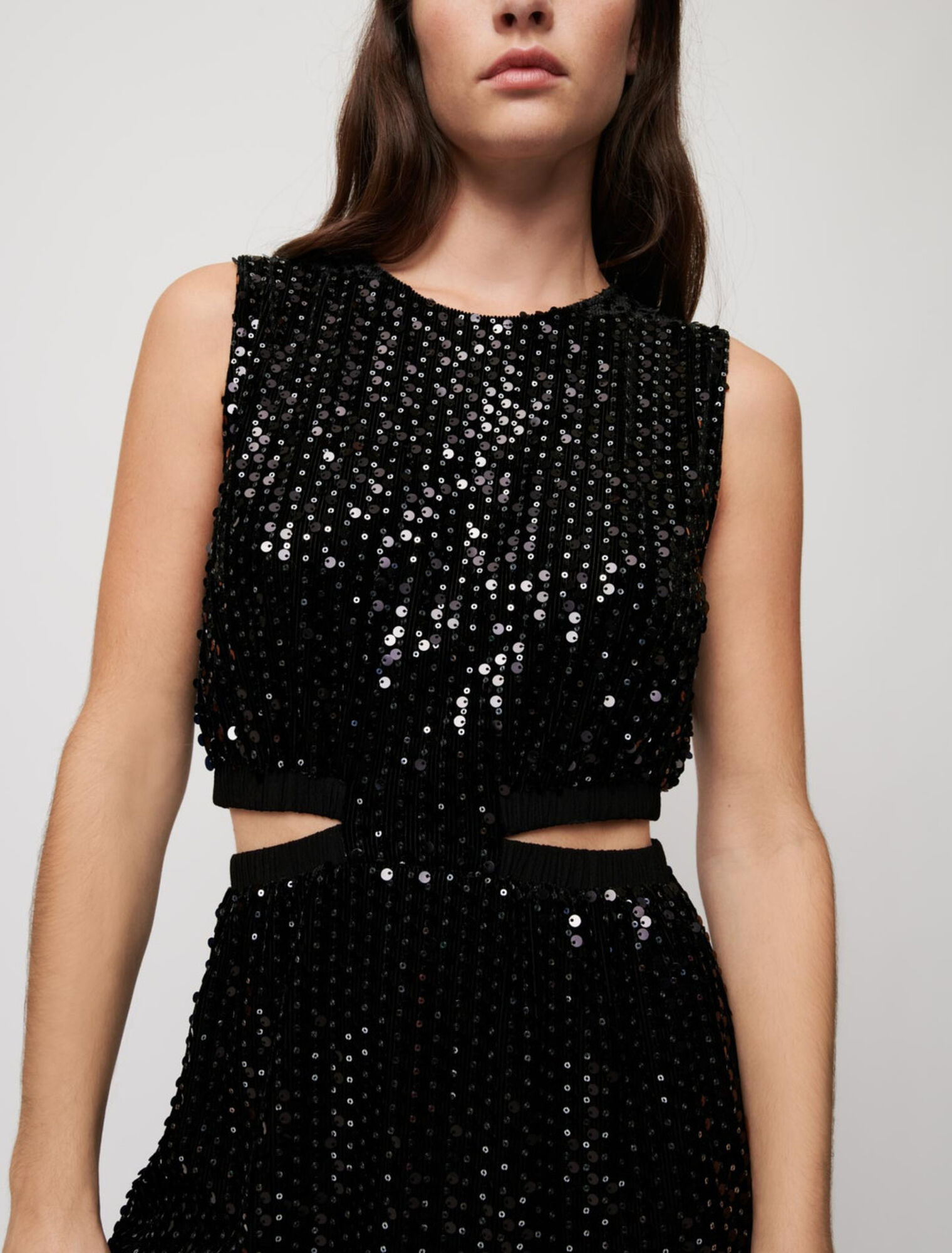 Sequin velvet dress