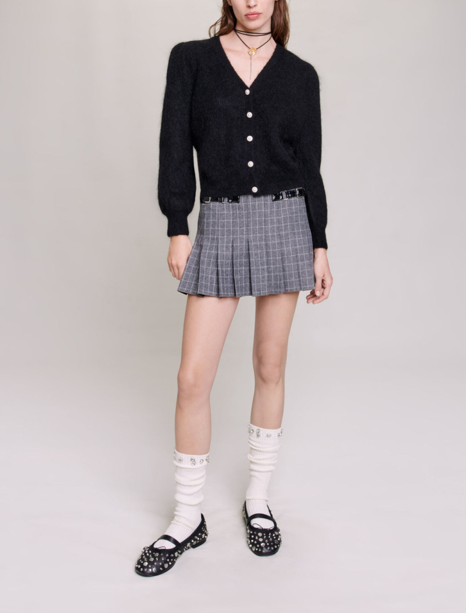 Wool and mohair cardigan