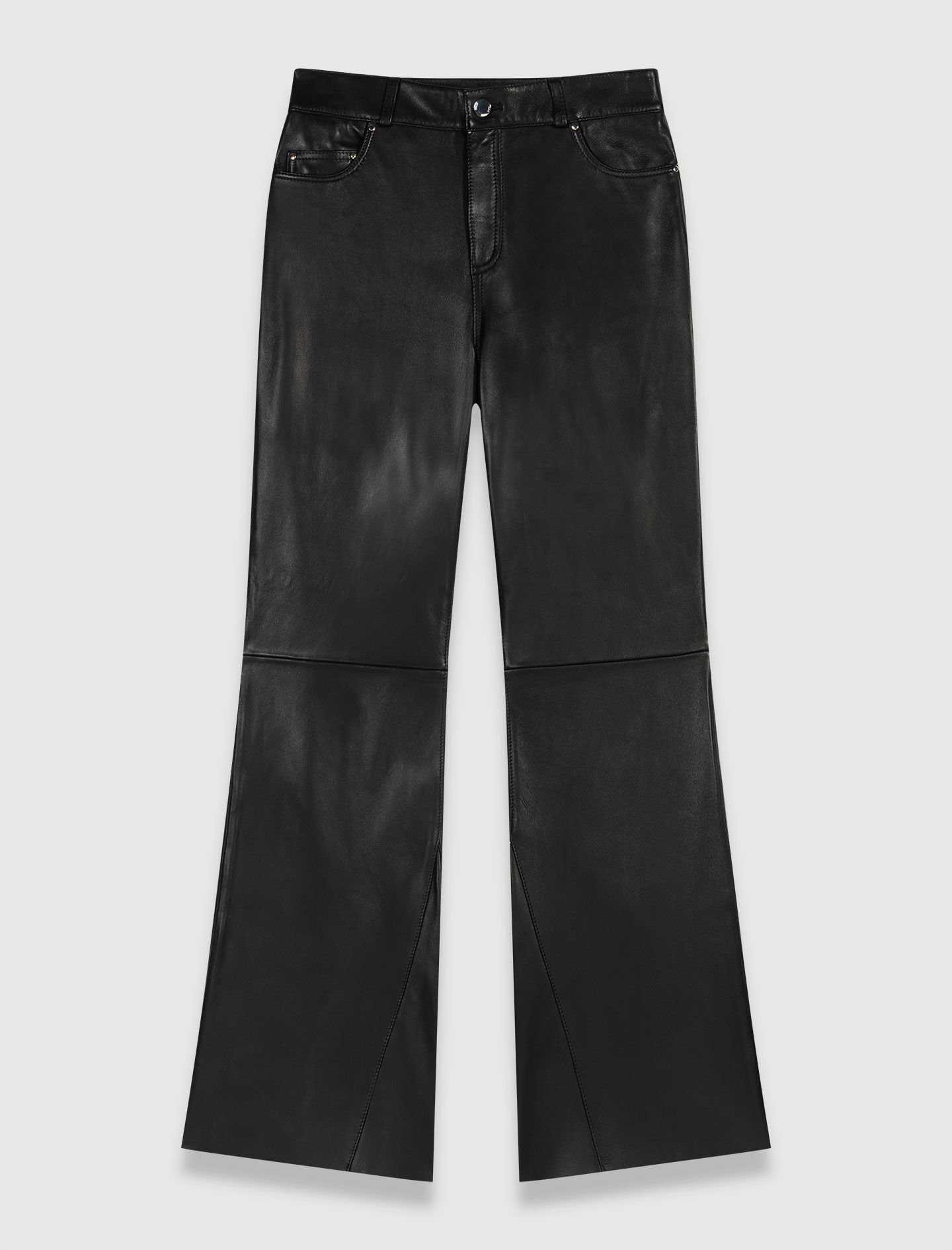 MAJE スキニーパンツ レザー Black leather pants Black / Gray For Women | Maje