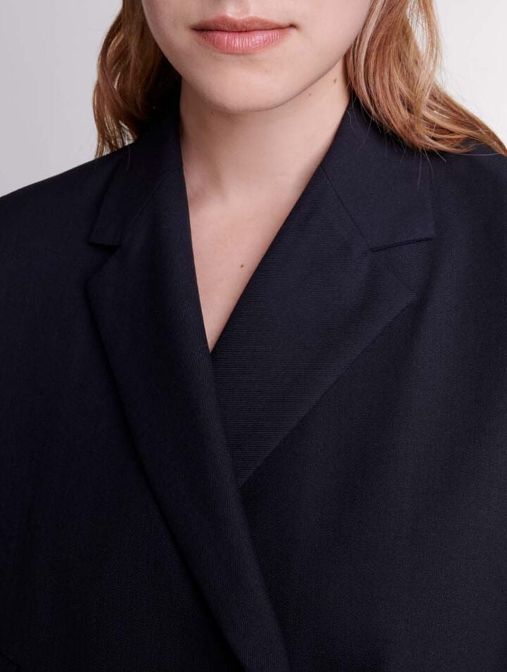 Straight-fit suit jacket