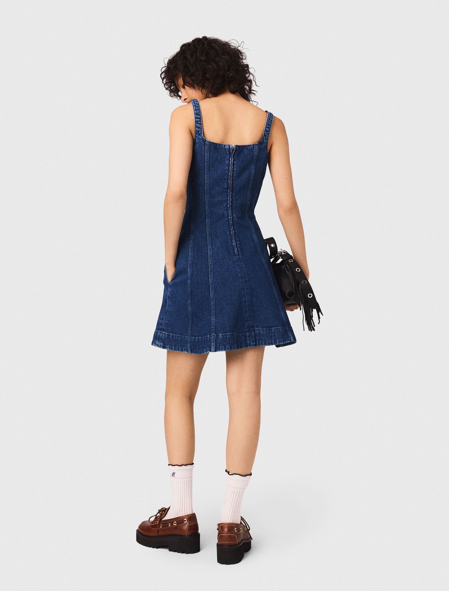 Mini denim dress