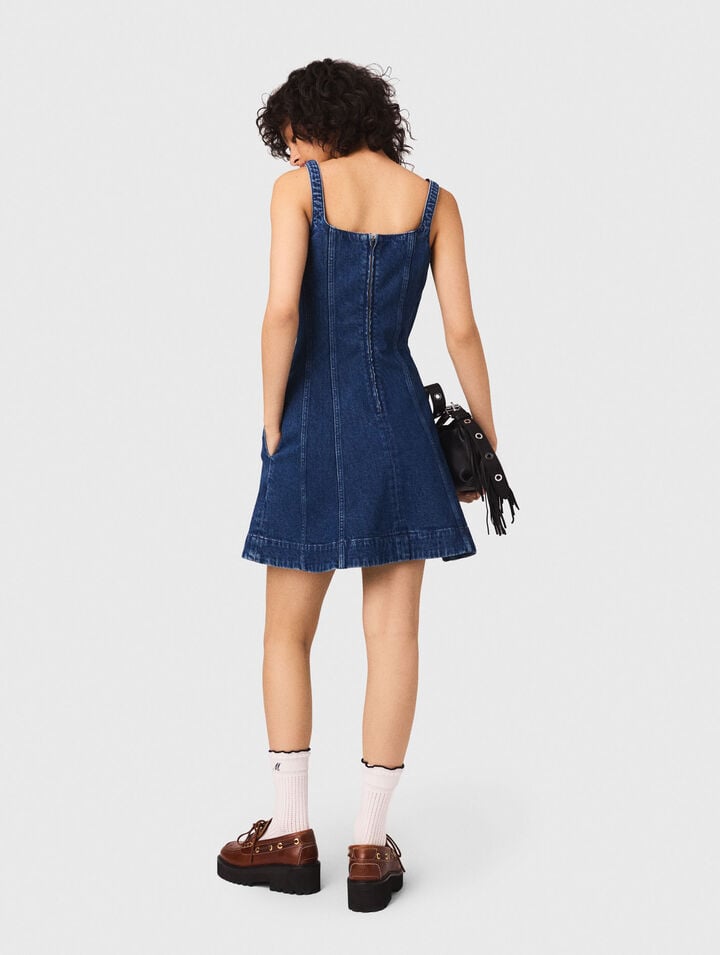 Mini denim dress