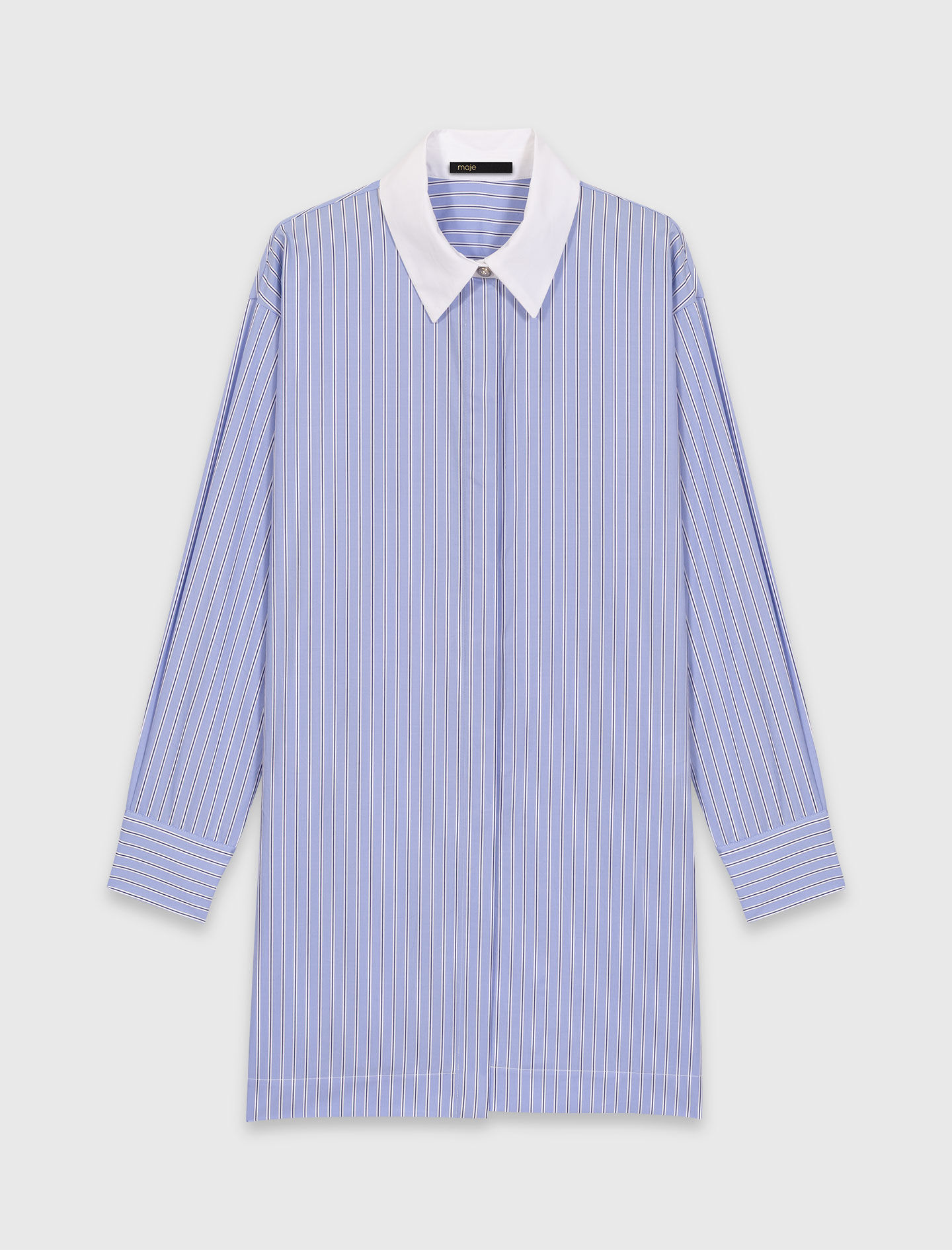 2-in-1 shirt dress Blue For Women | Maje