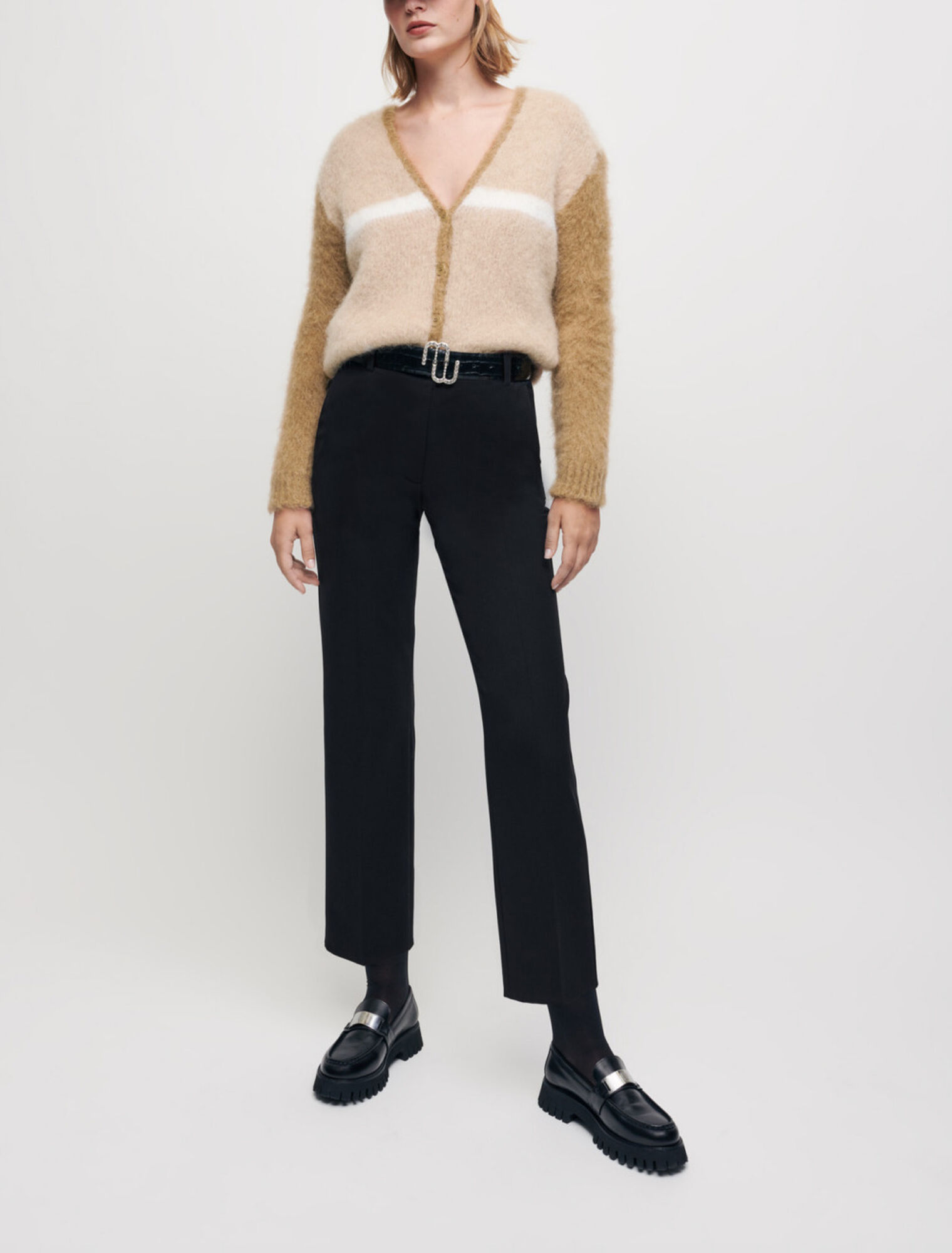 Brushed mohair cardigan