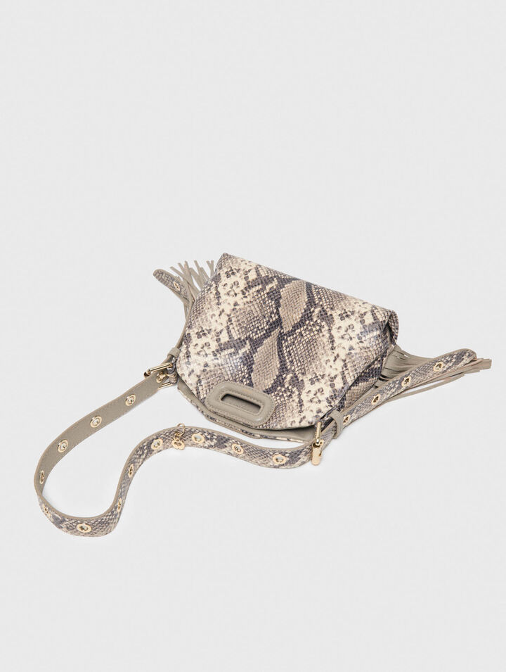 Python-embossed Miss M mini bag