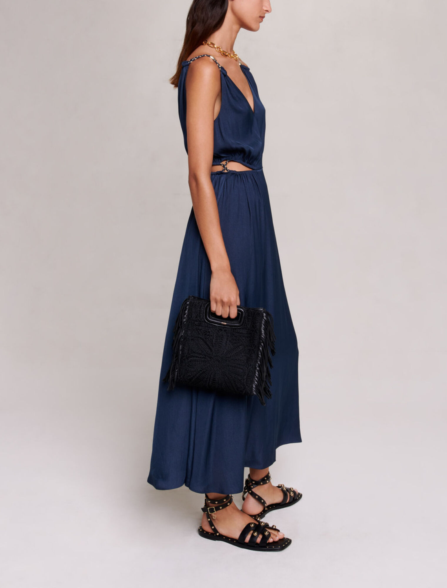 Openwork midi dress