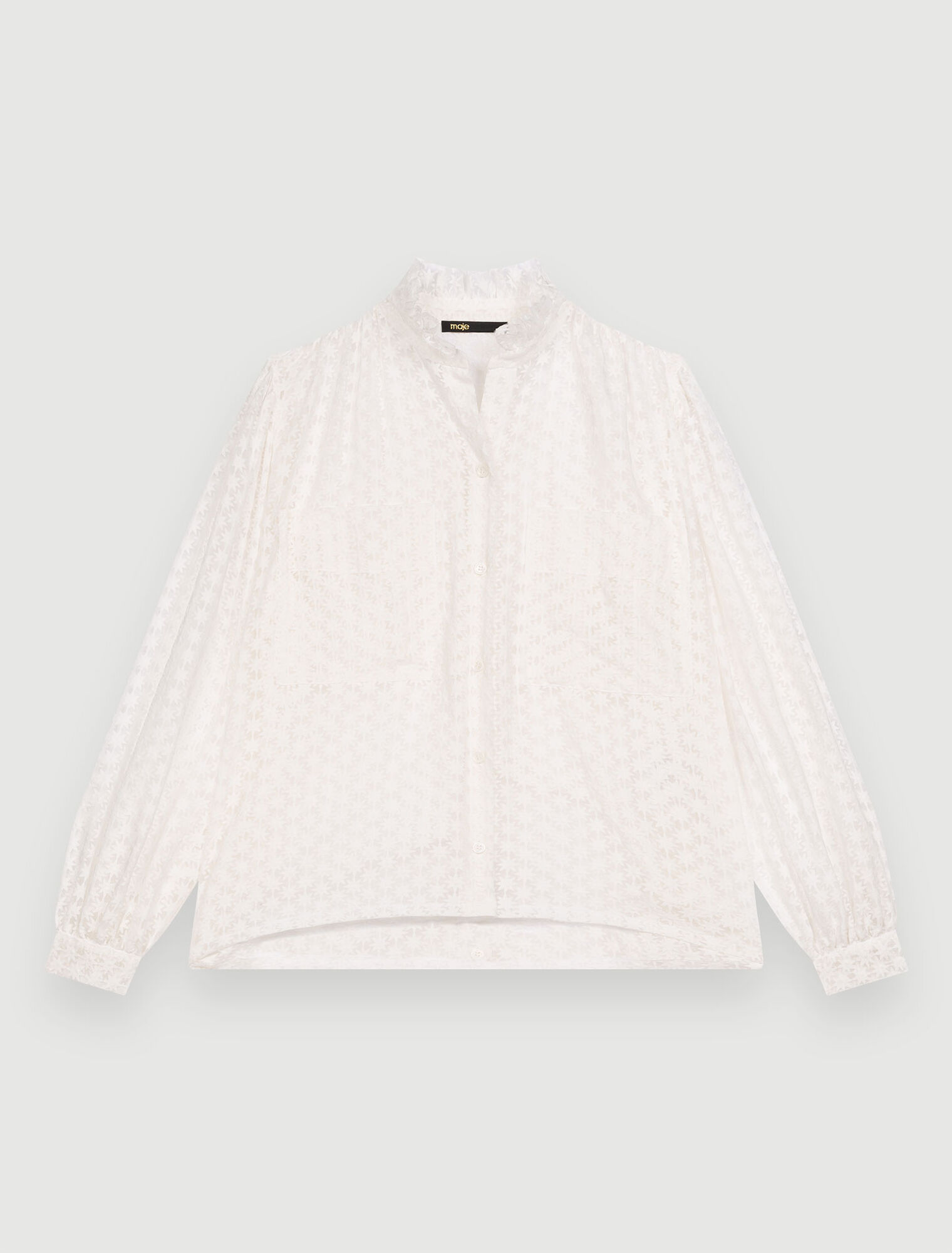Fully embroidered floral shirt
