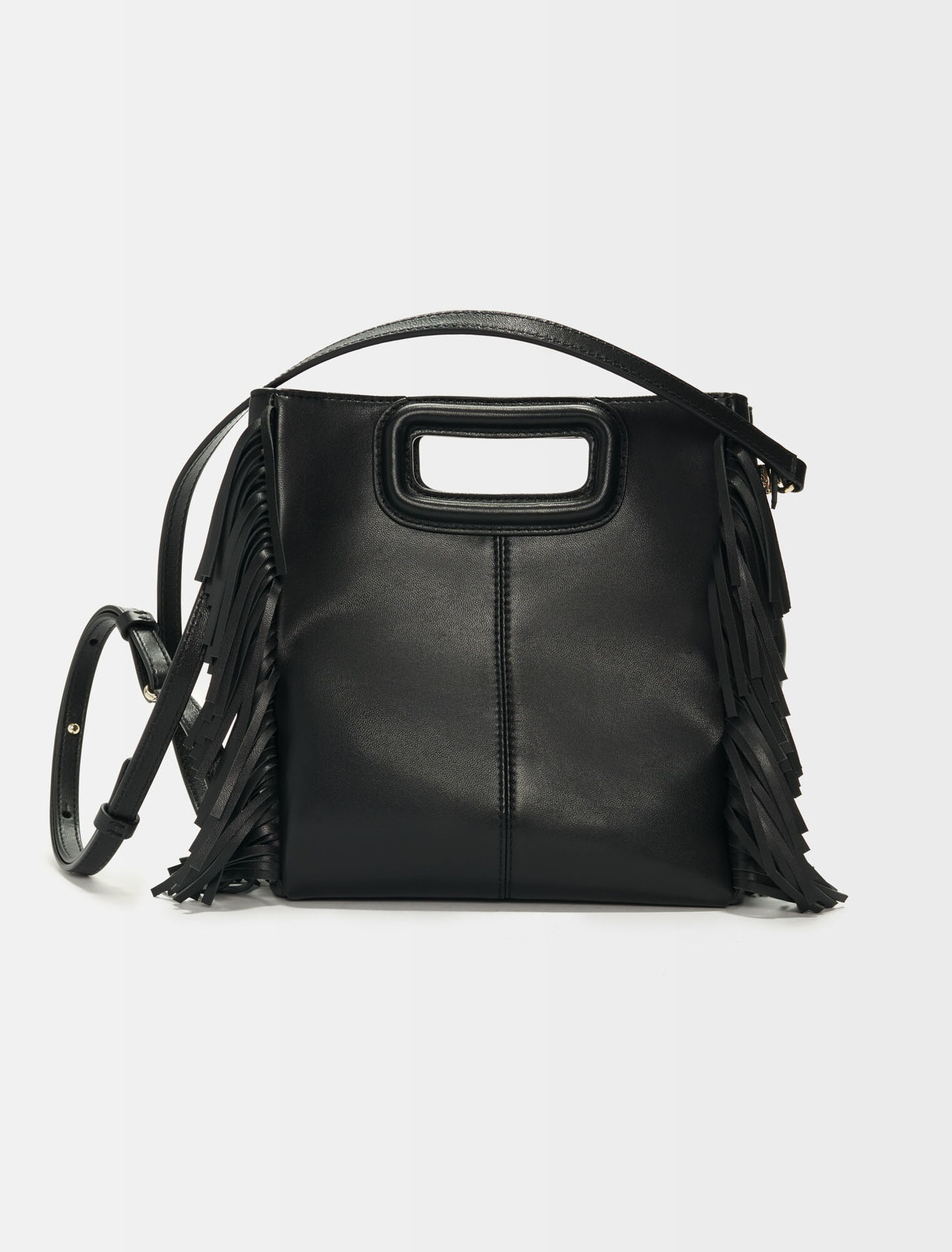 Leather M bag with studs