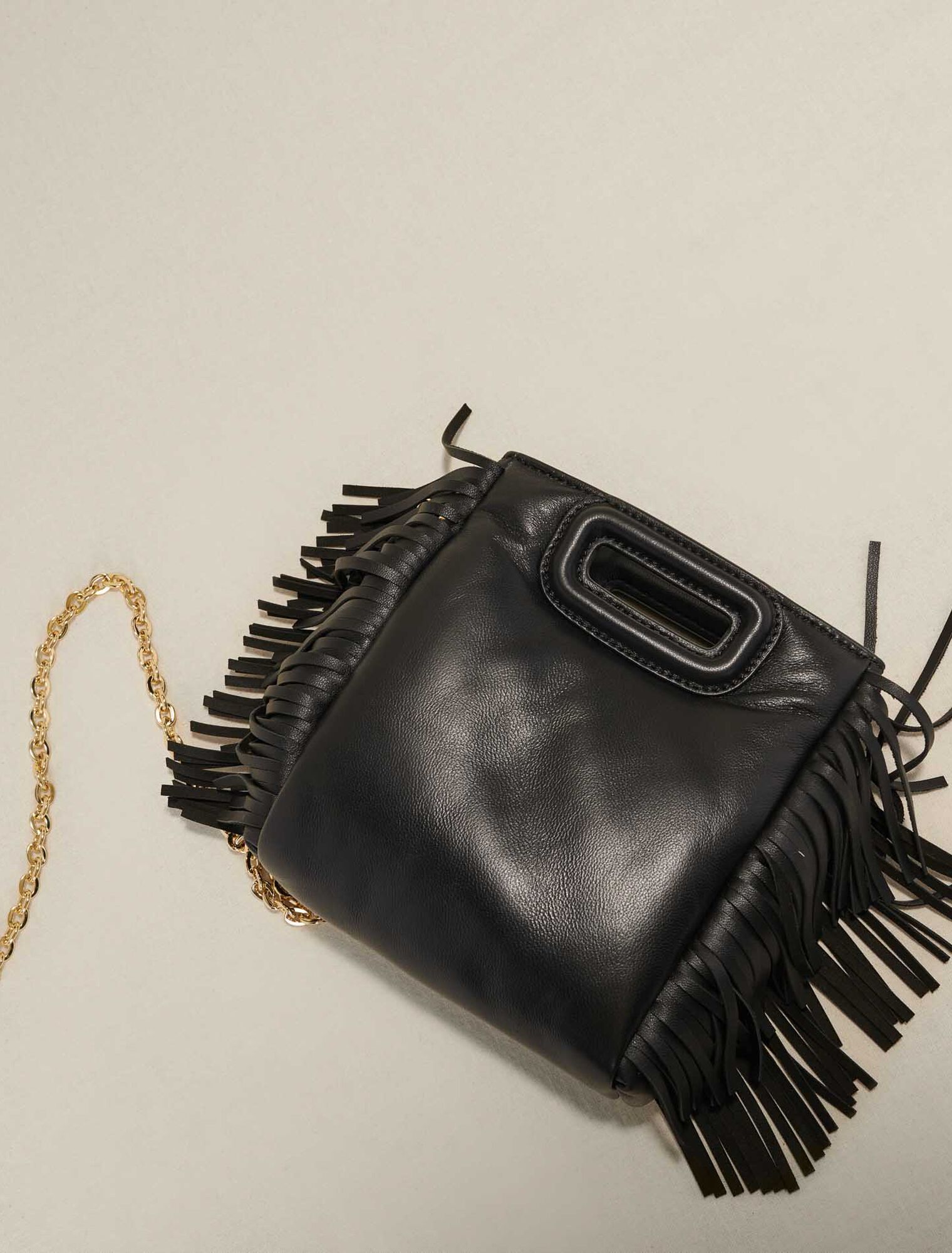 Studded quilted leather mini M bag