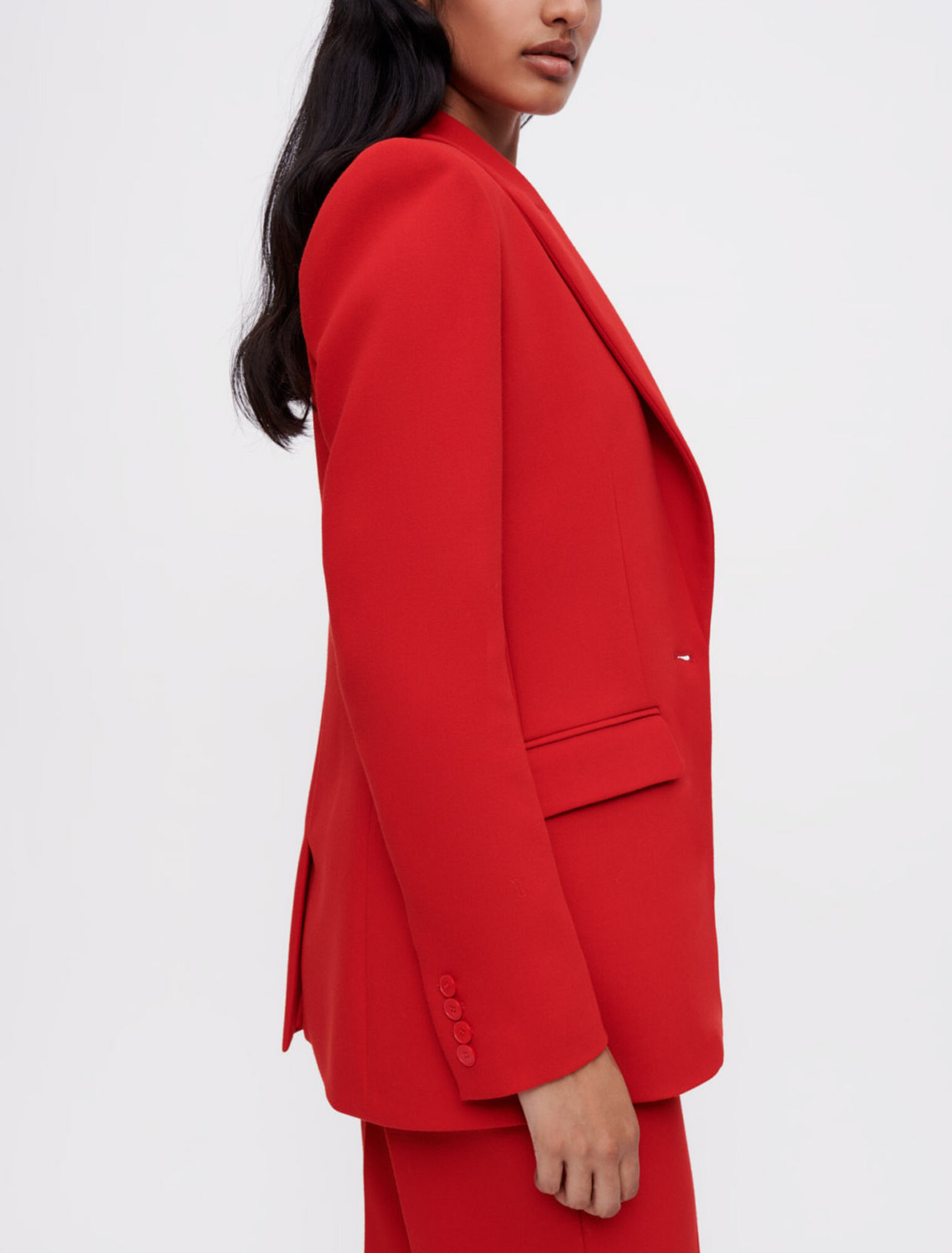 Red suit jacket