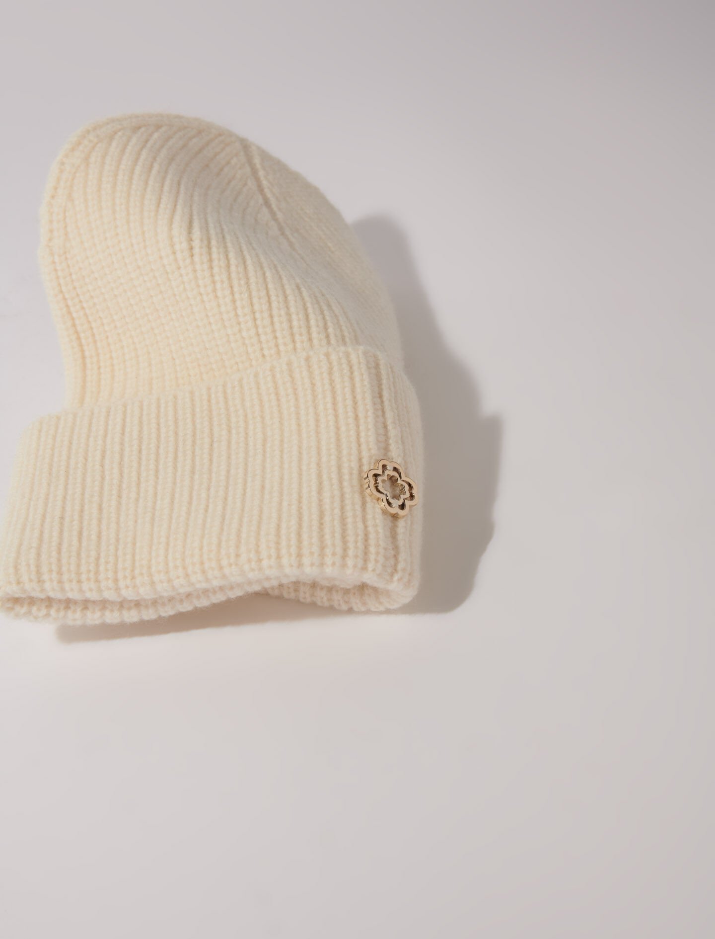 Wool and cashmere hat White For Women | Maje