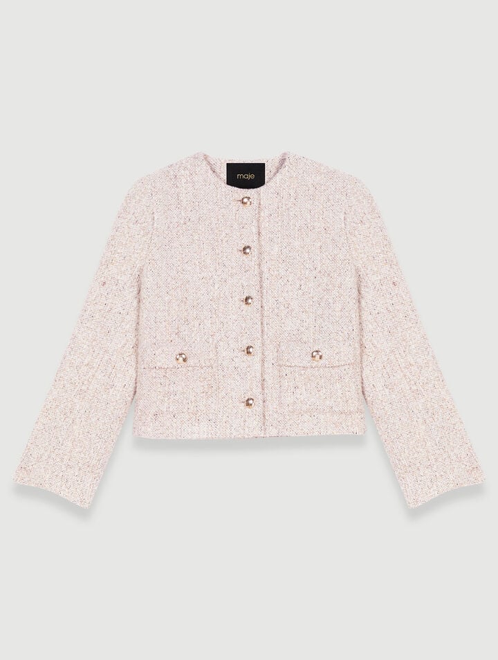 Short straight-fit jacket