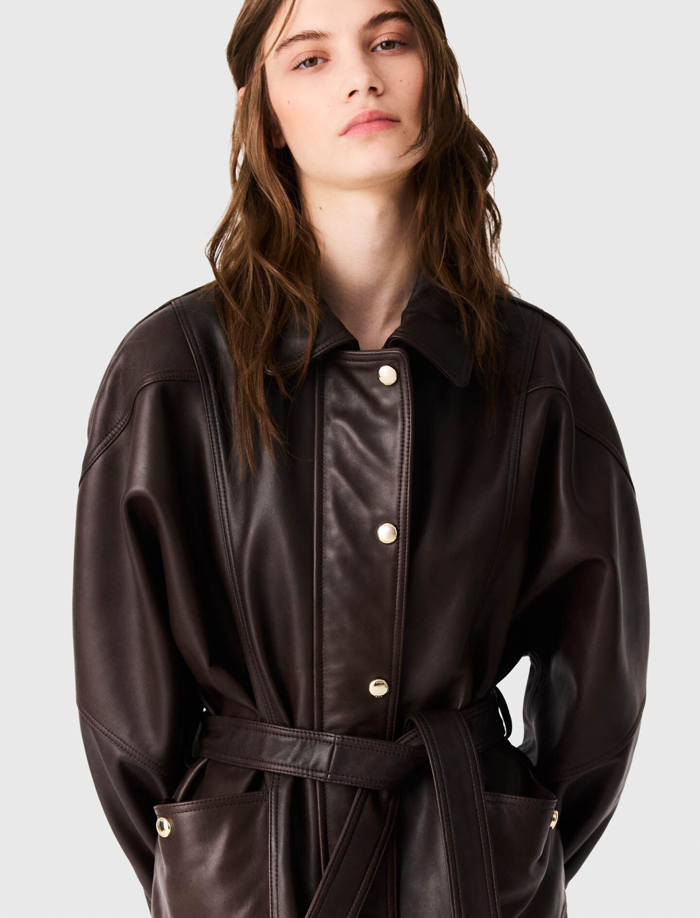 Oversize Gold-Button Jacket