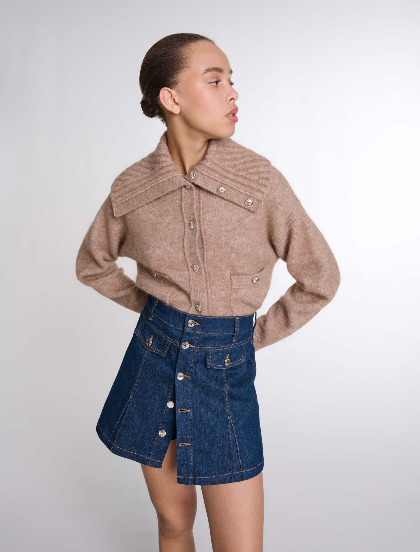 Denim skort Blue For Women | Maje
