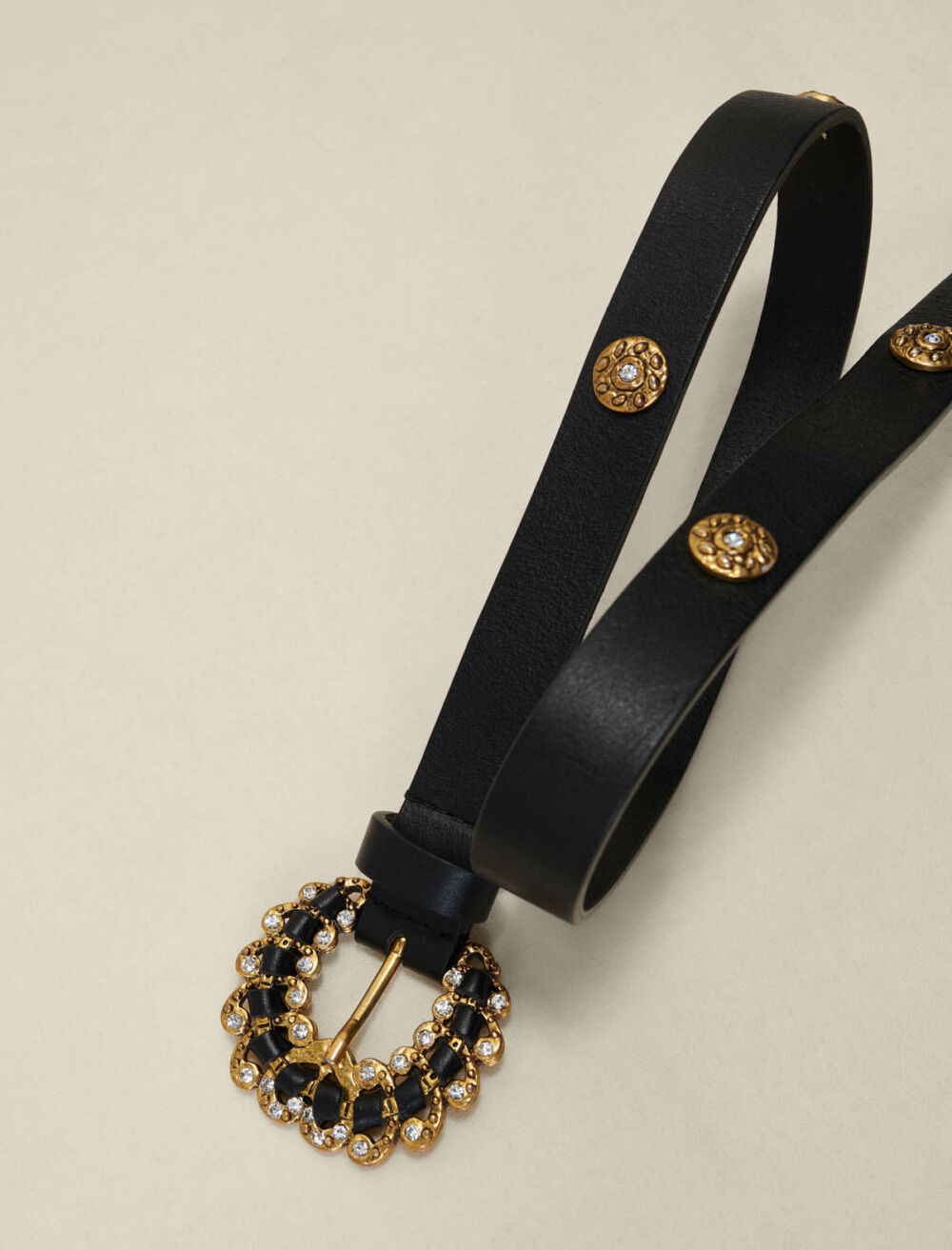 Rhinestone leather belt Rhinestone leather belt