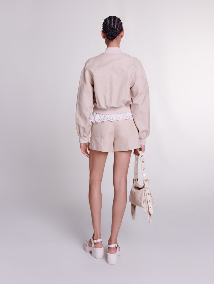 Cropped linen jacket