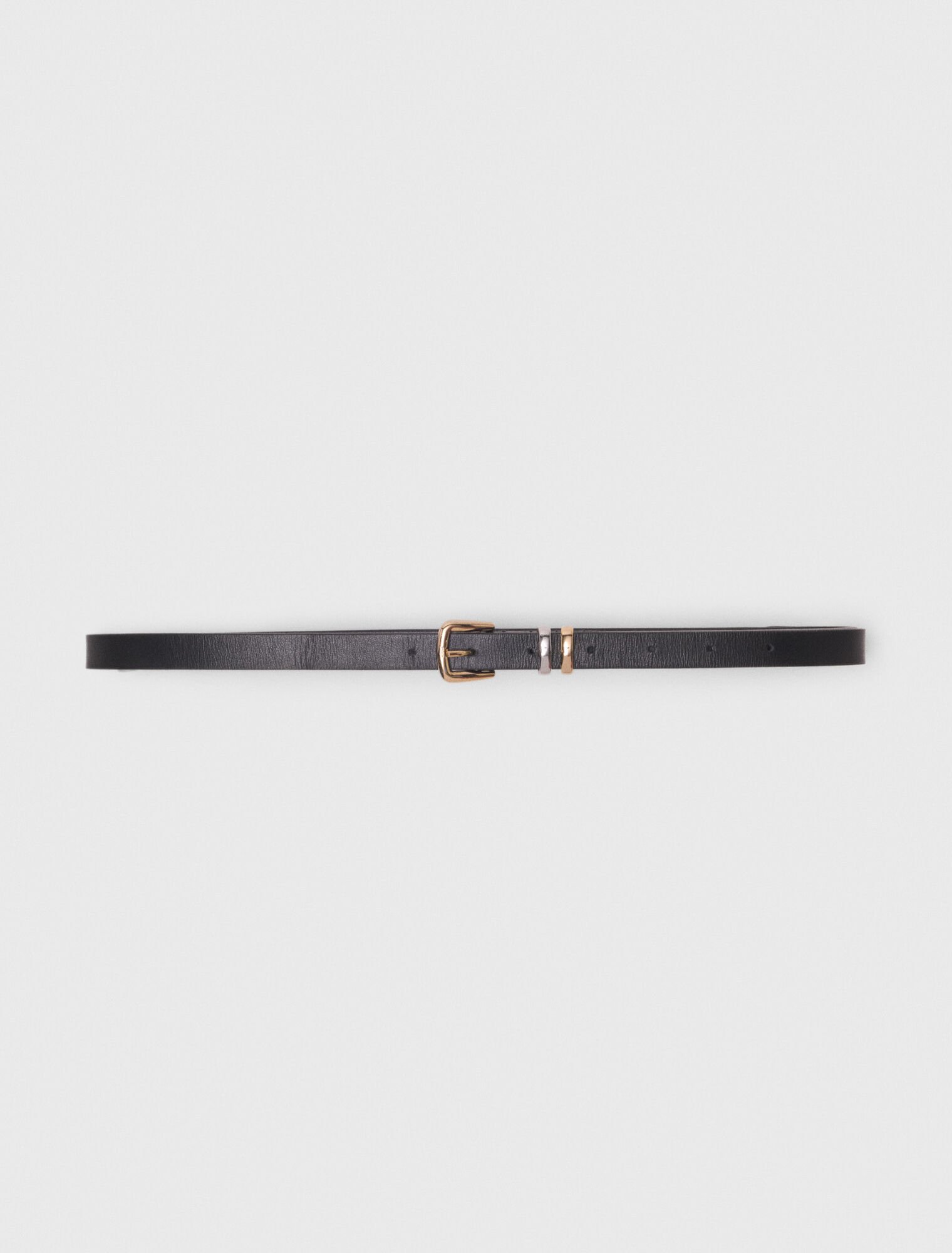Slim belt with square buckle