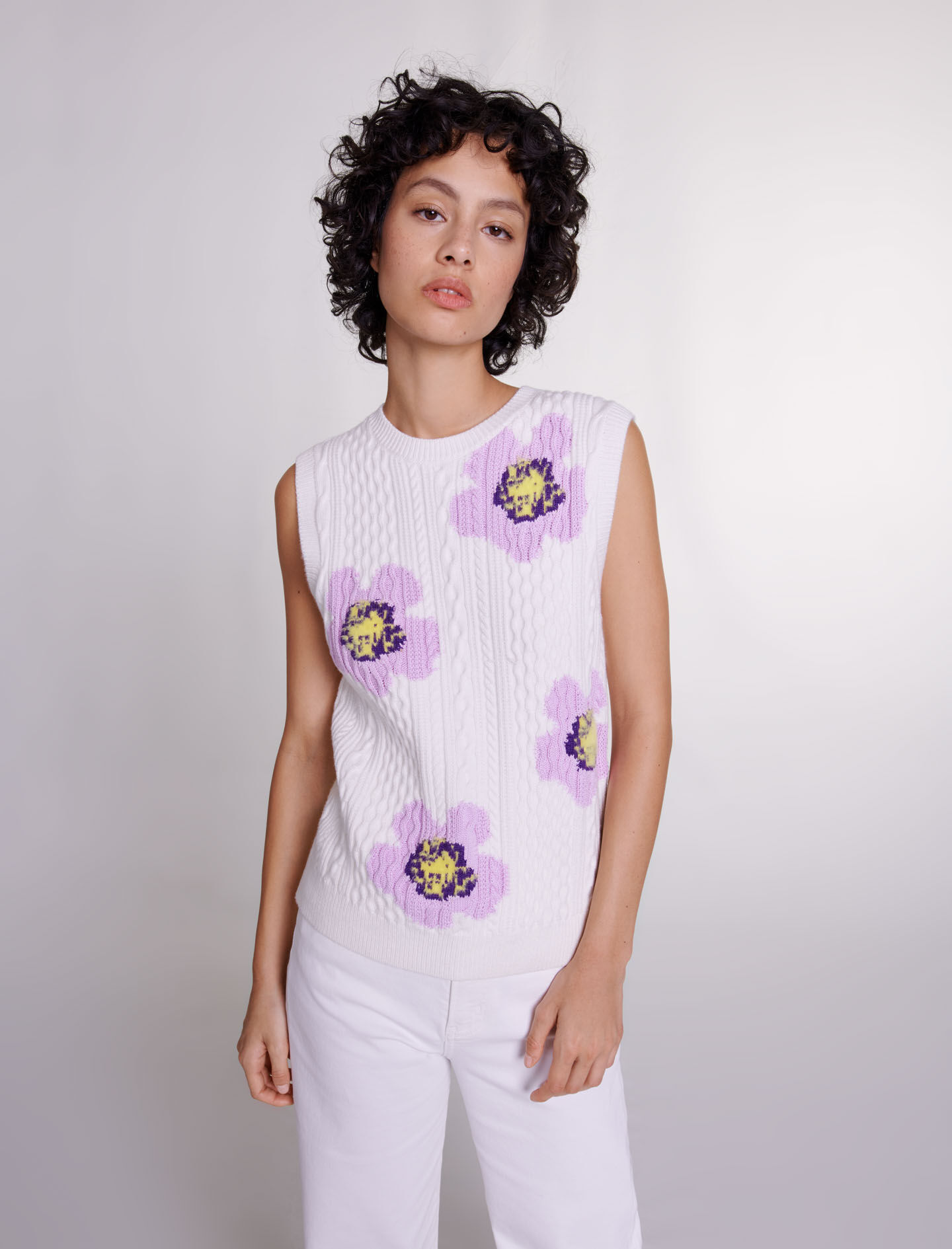 【超特価sale開催】  Floral sleeveless jumper ジェルネイル・ネイルシール