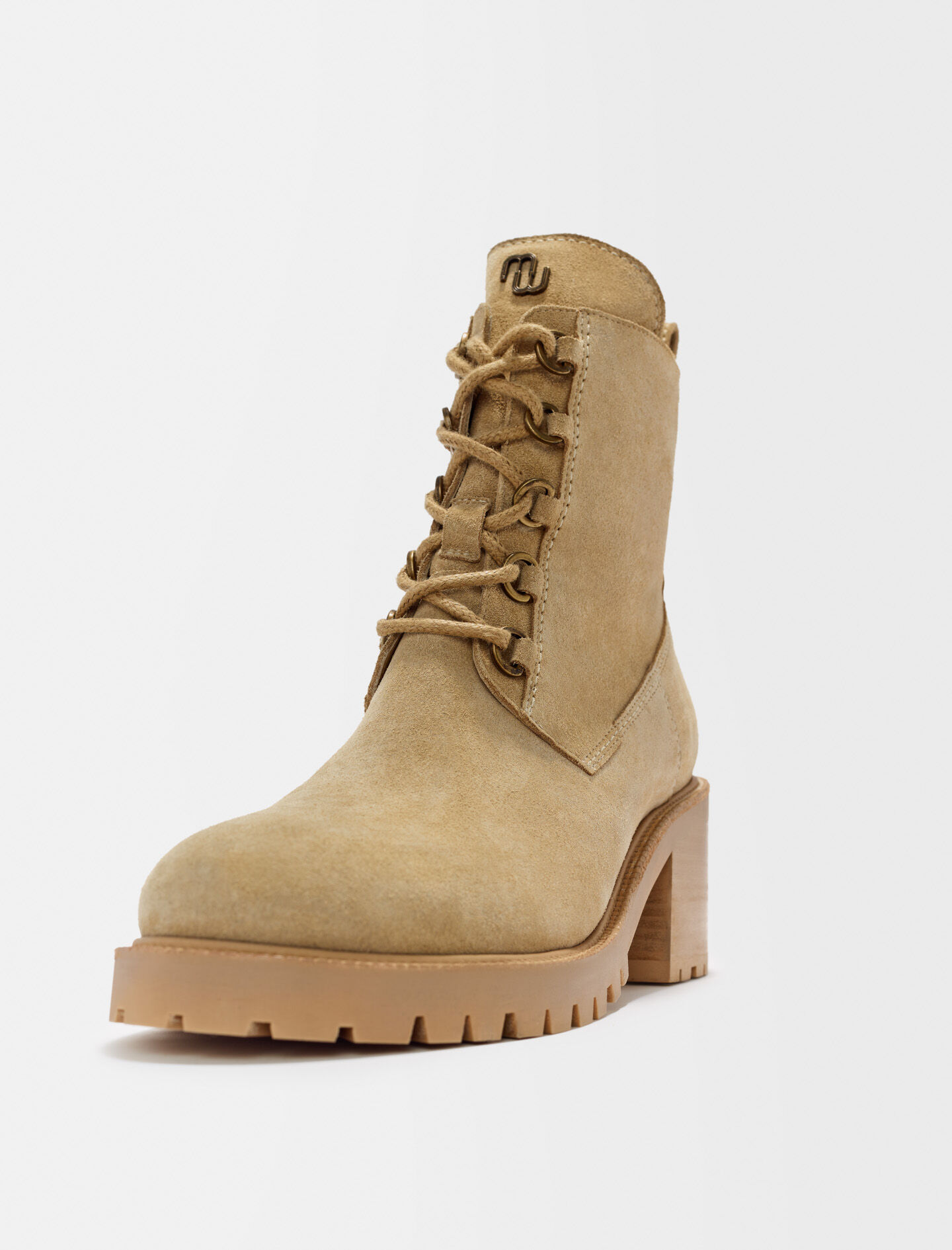 Suede leather ankle boots