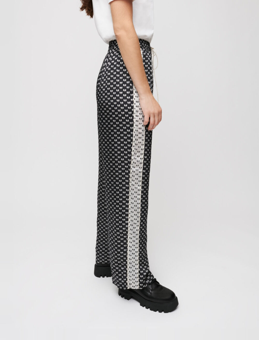 Bow print pyjama pants