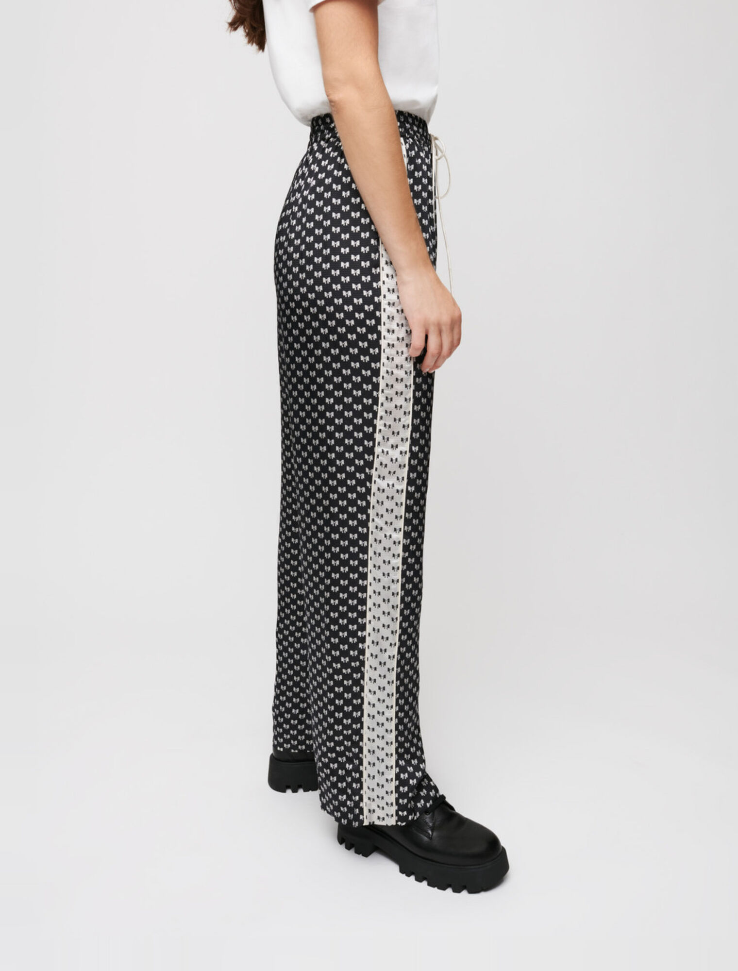 Bow print pyjama pants