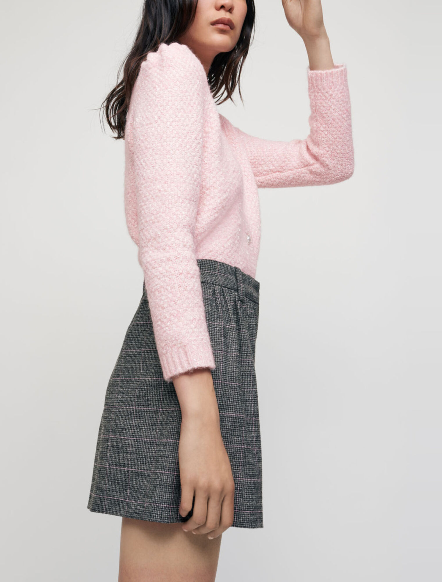 Flowing checked shorts