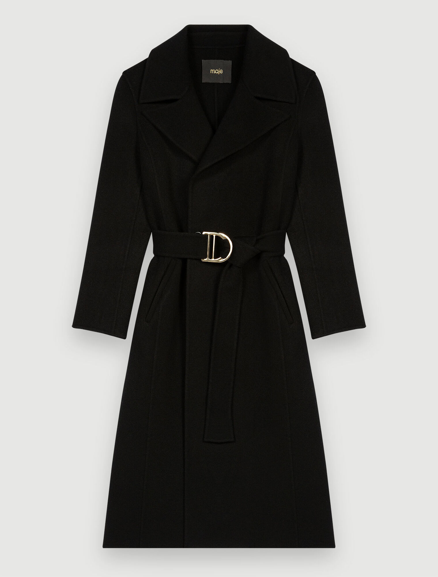 Belted double-faced coat