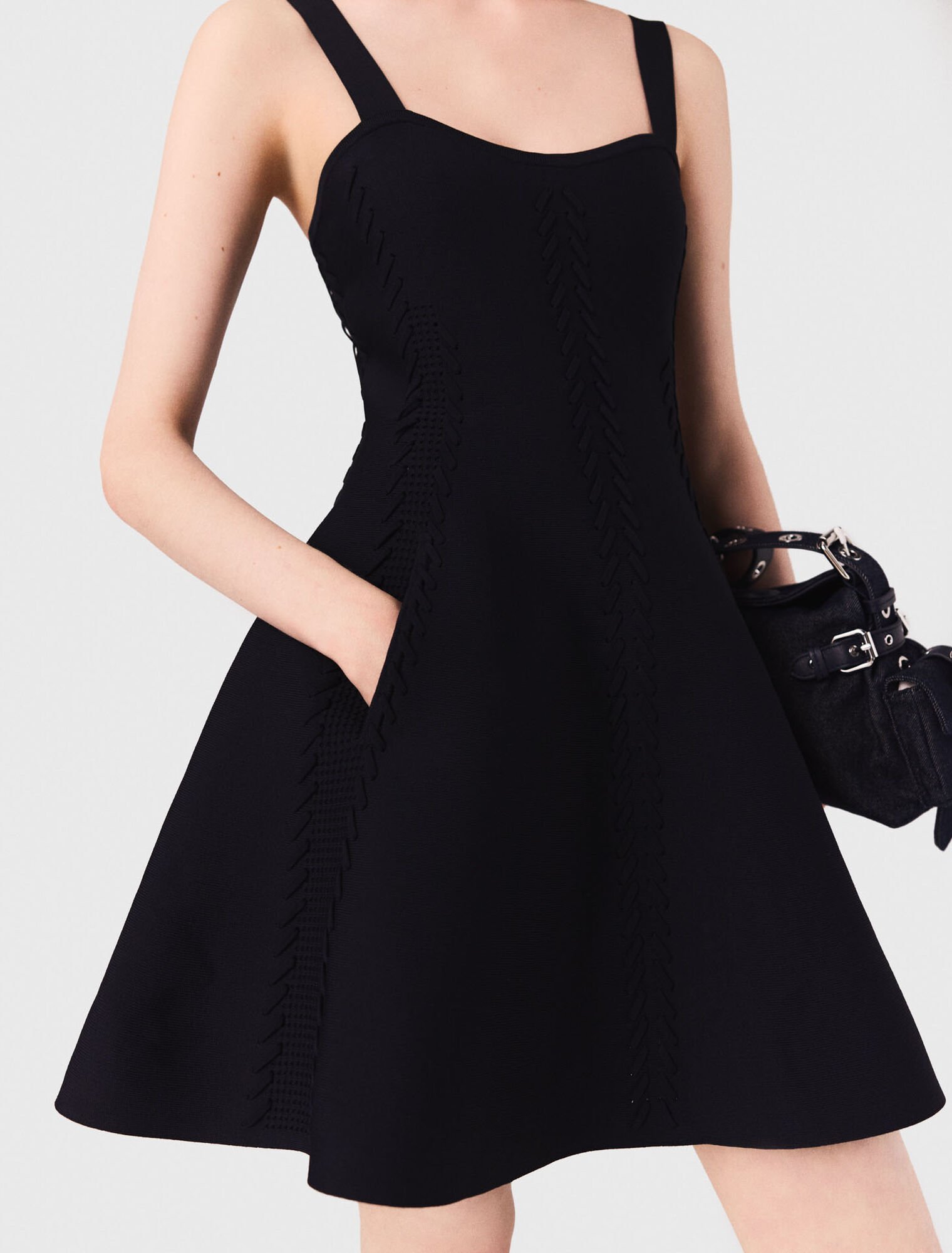 Short knitted babydoll dress 